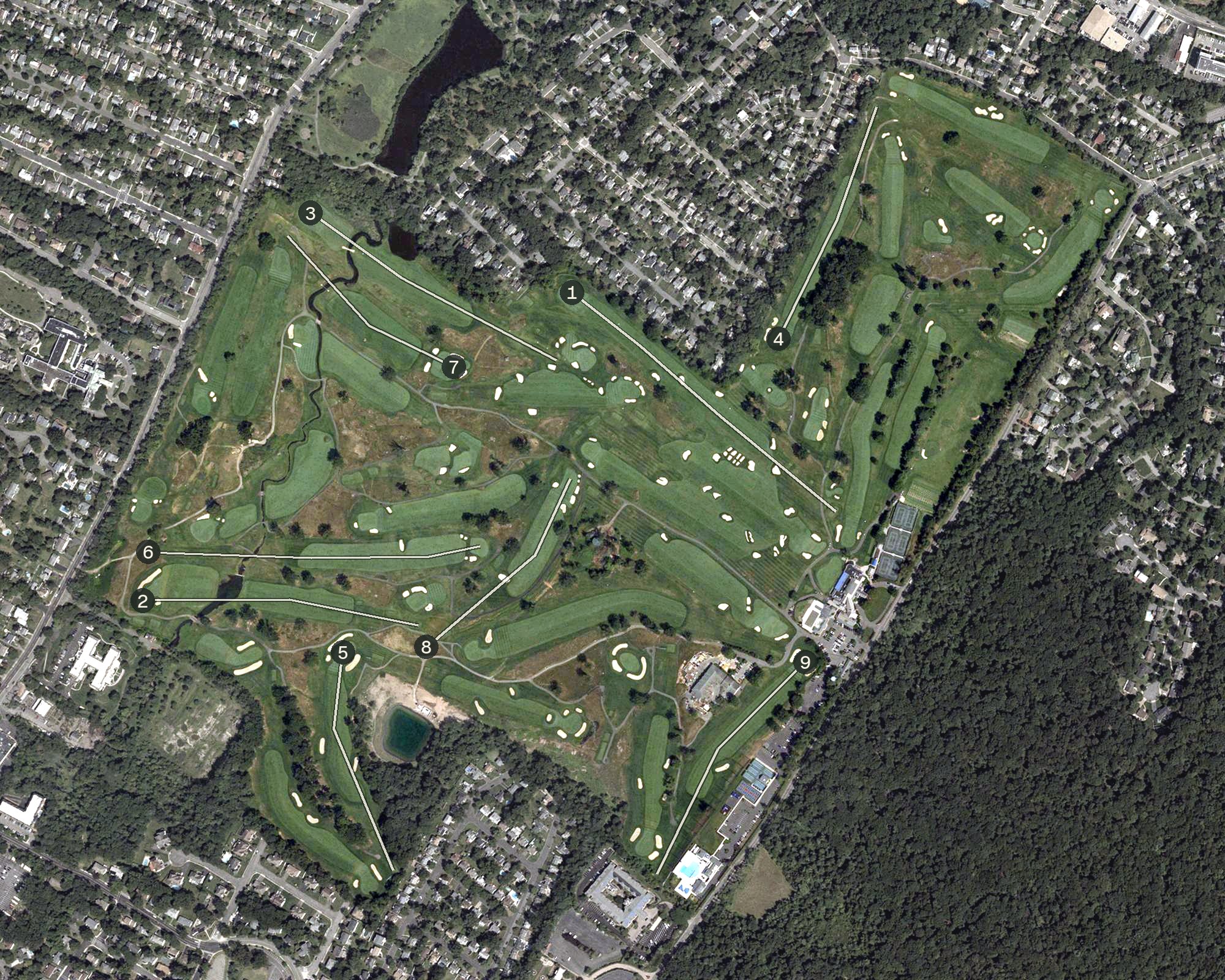 Aerial view of Montclair Golf Club, NJ
