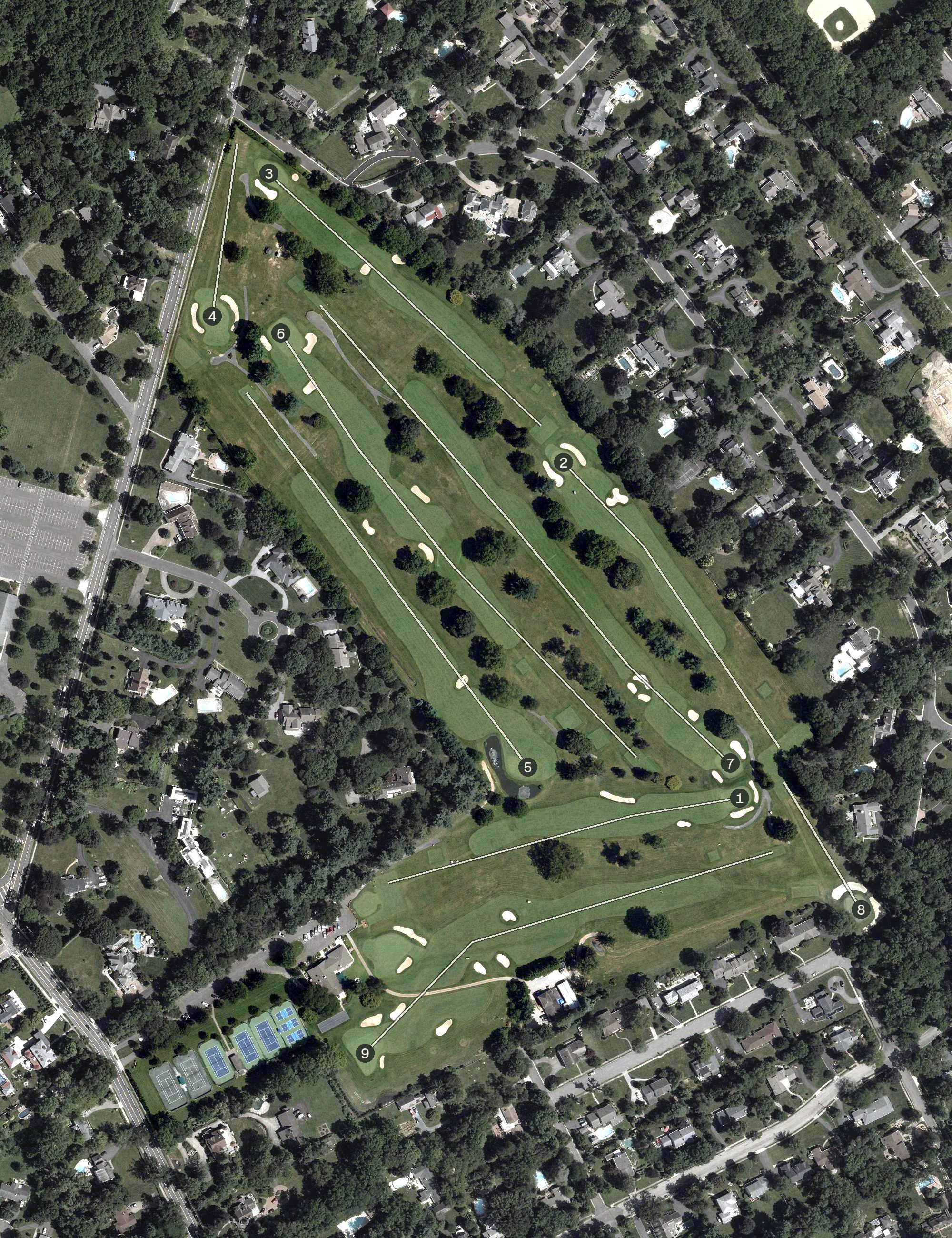 Aerial view of Moorestown Field Club, NJ