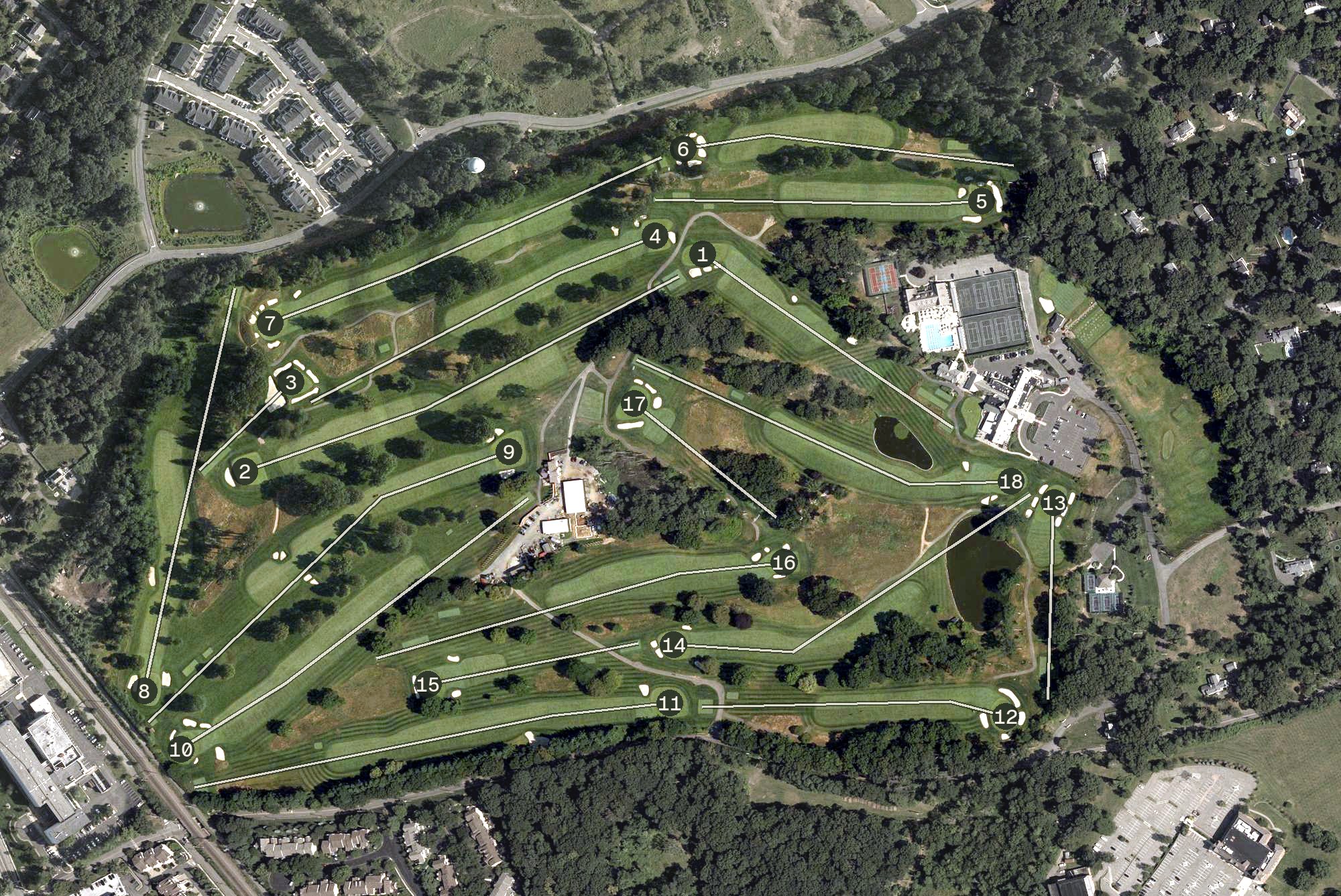 Aerial view of Morris County Golf Course, NJ