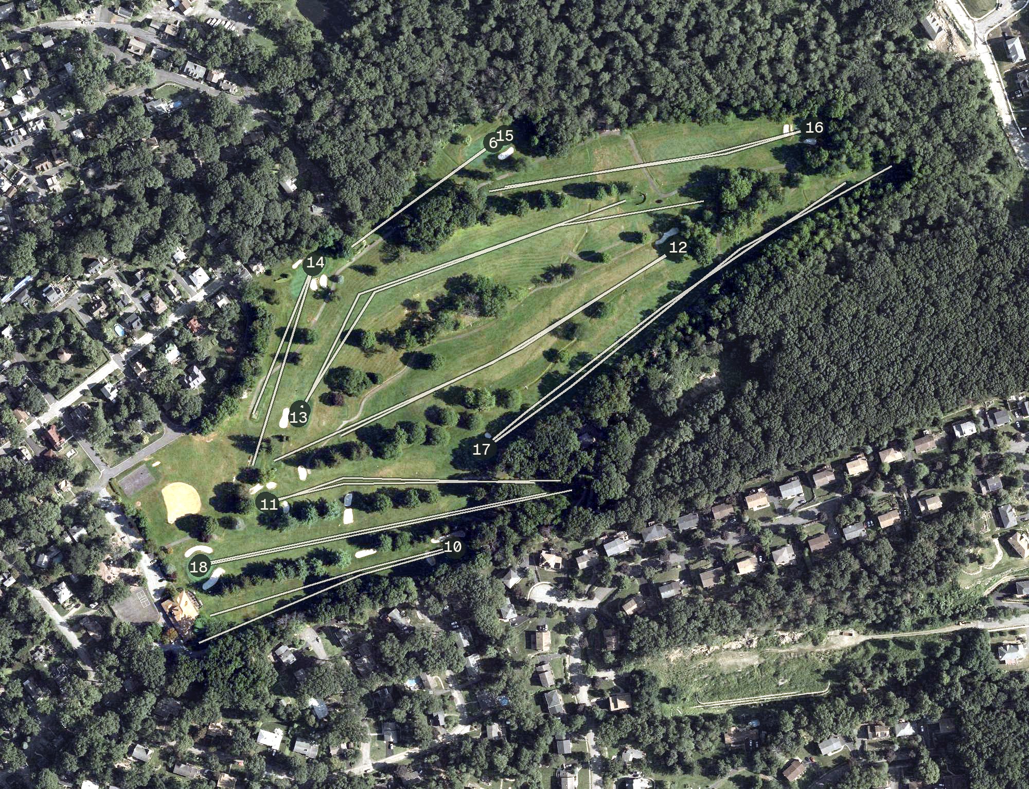 Aerial view of Mount Tabor Golf Course, NJ