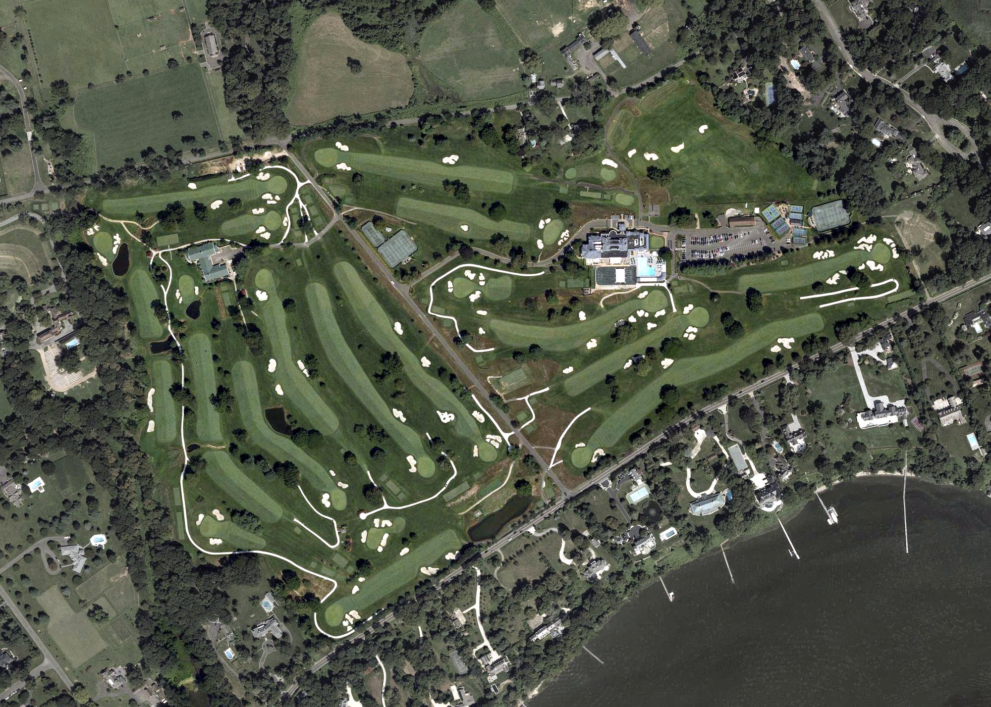Aerial view of Navesink Country Club, NJ