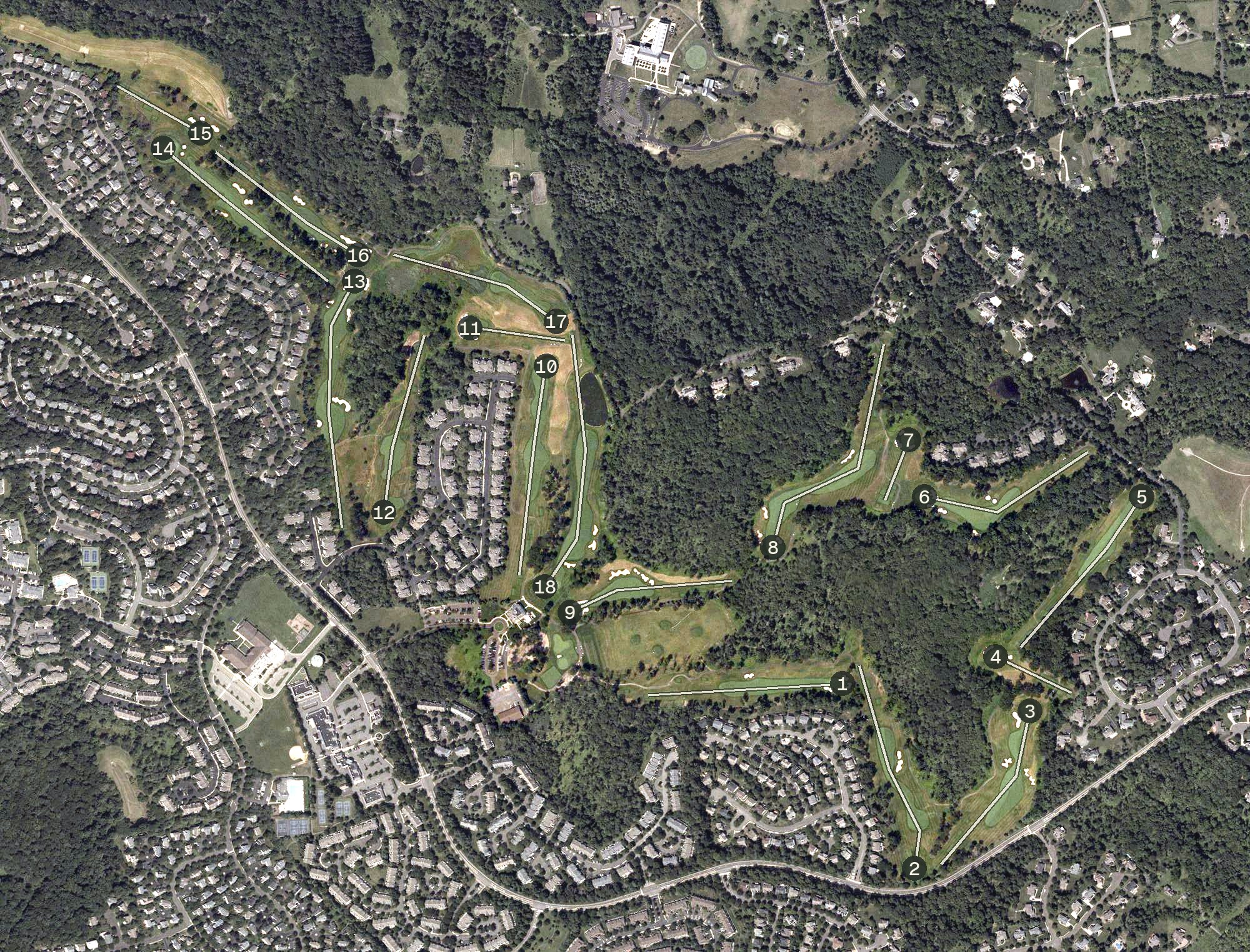 Aerial view of New Jersey National Golf Club, NJ