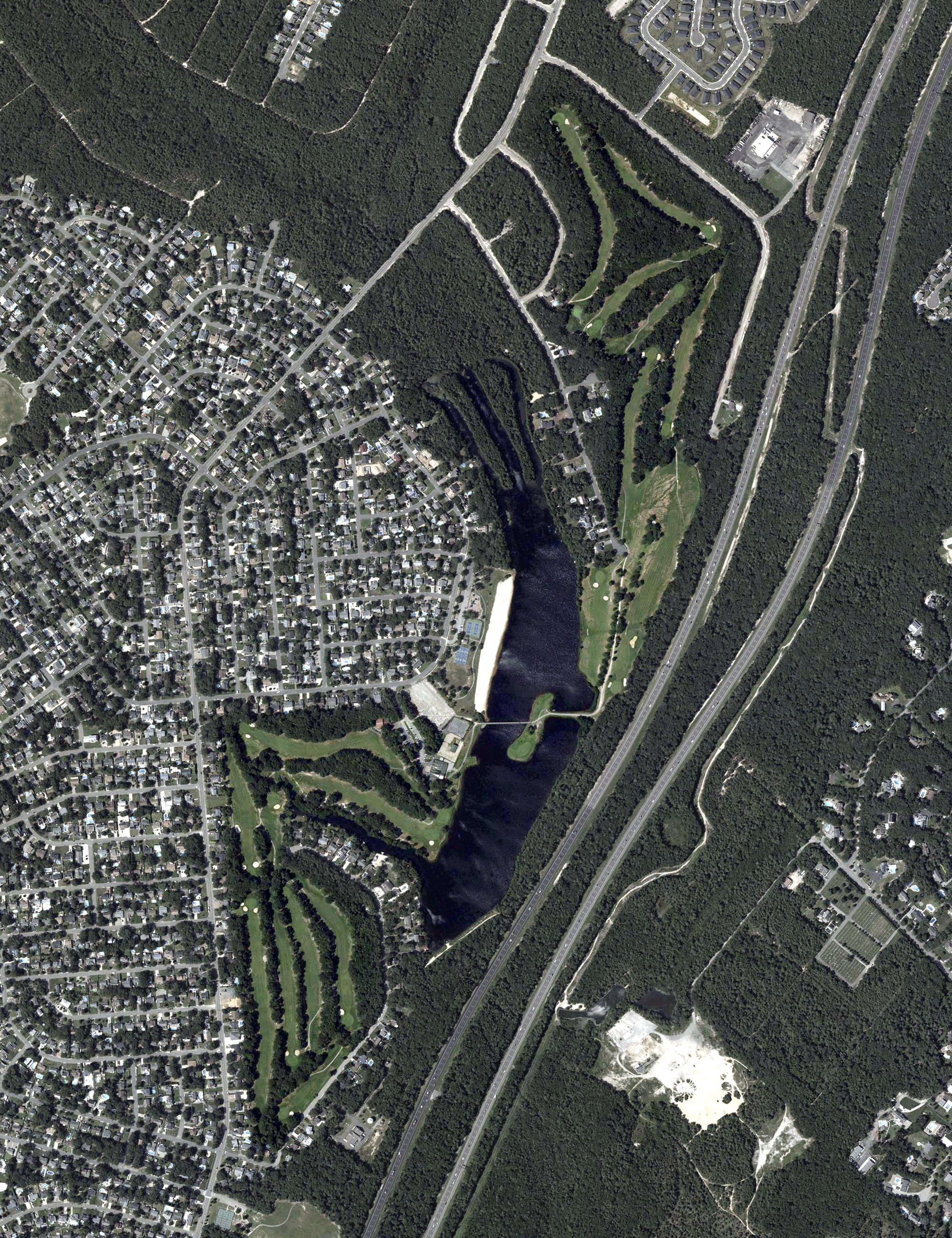 Aerial view of Ocean Acres Country Club, NJ