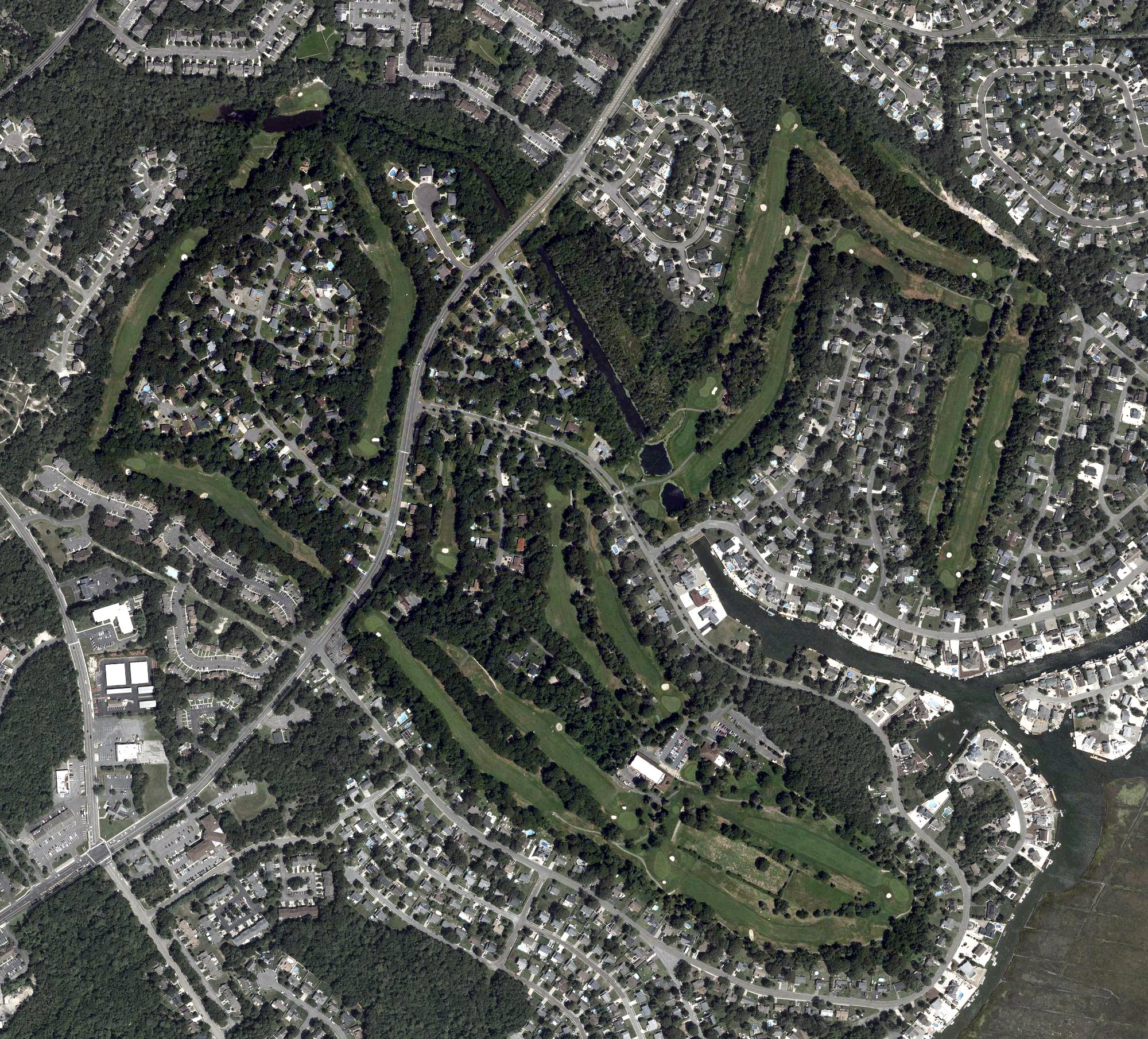 Aerial view of Ocean County Golf Course at Atlantis, NJ