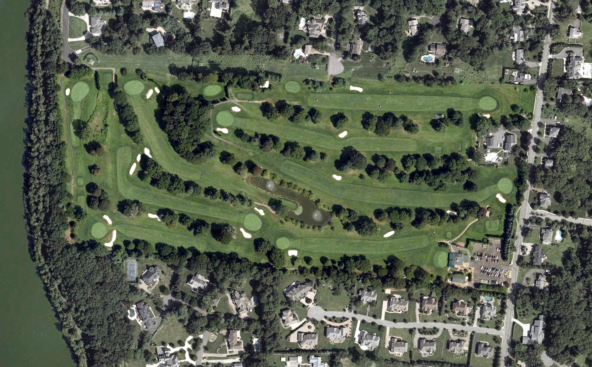 Aerial view of Old Tappan Golf Club, NJ