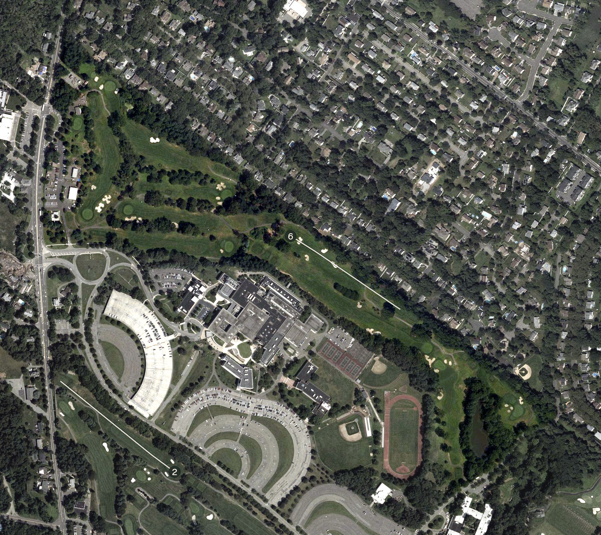 Aerial view of Orchard Hills Golf Course, NJ