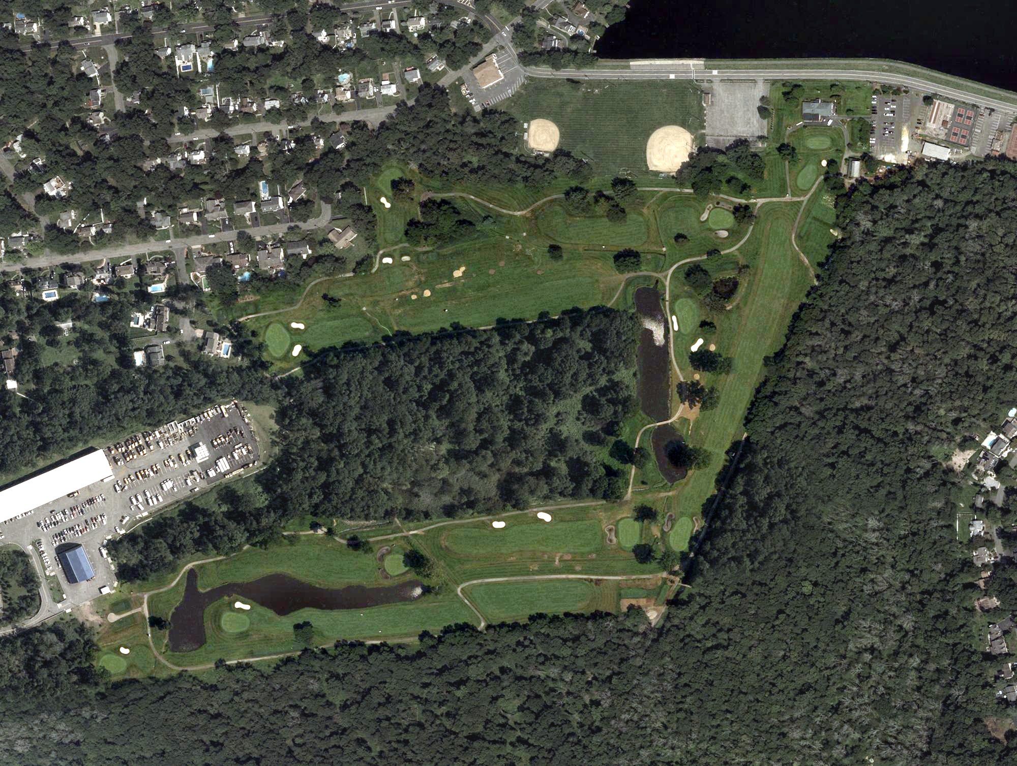 Aerial view of Packanack Golf Club, NJ