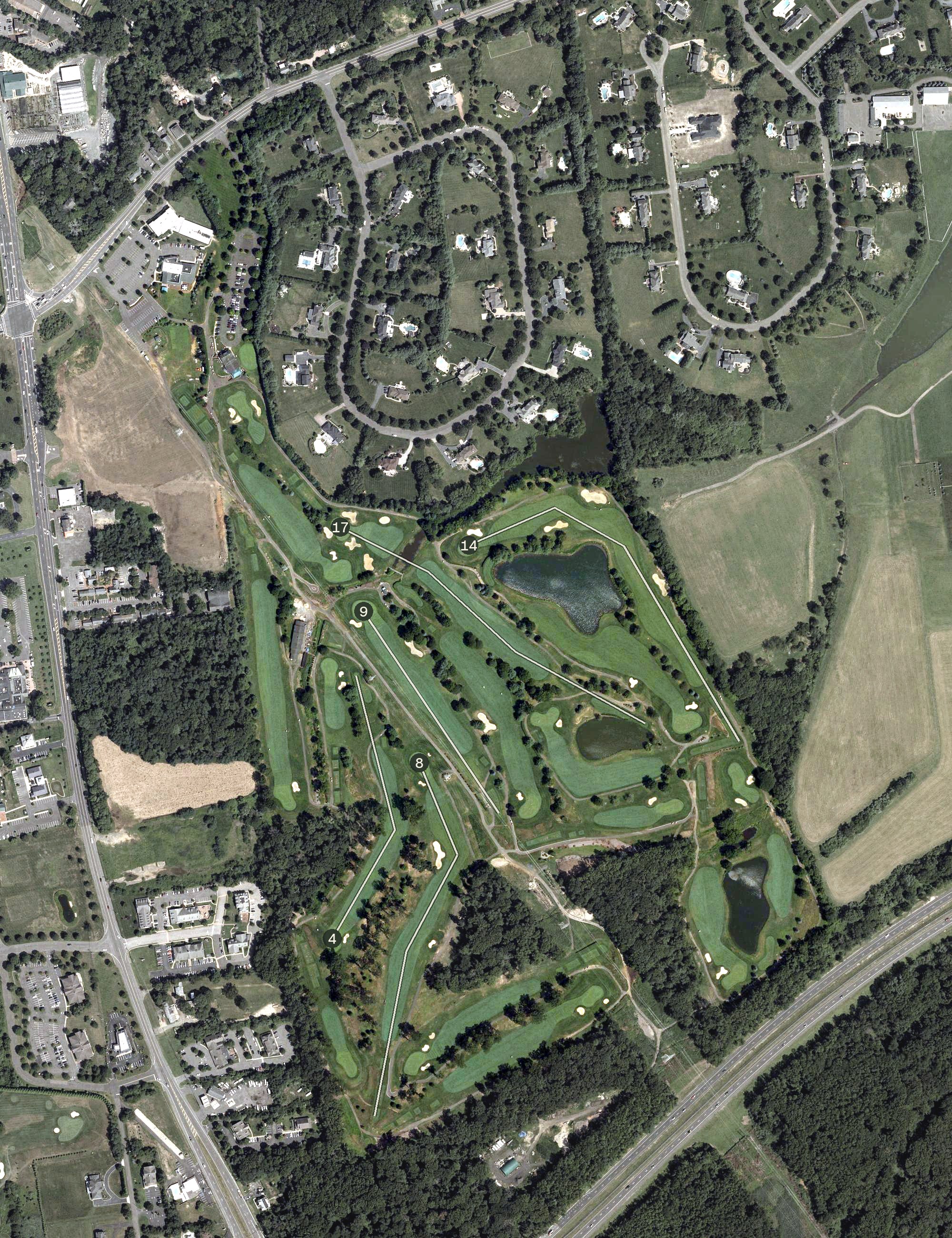 Aerial view of Pebble Creek Golf Club, NJ