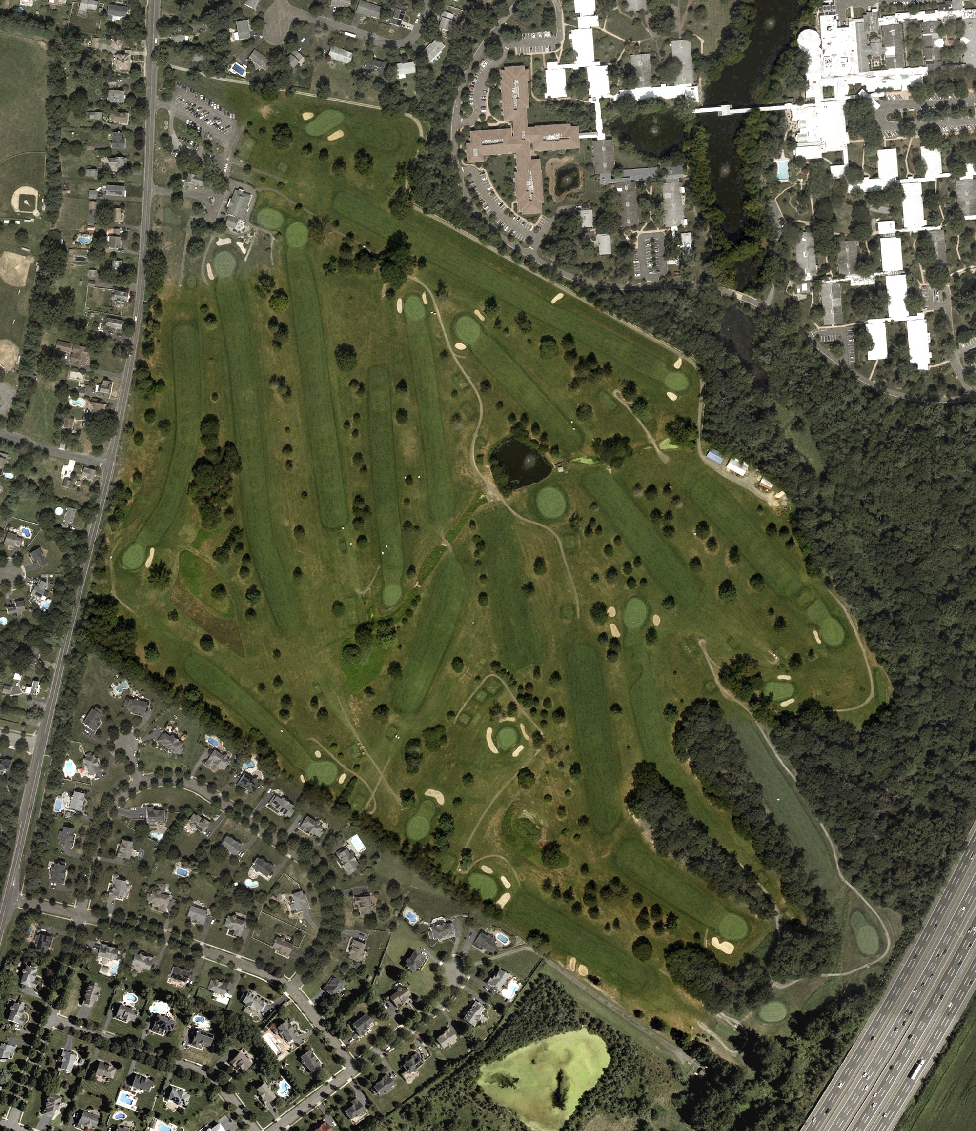 Aerial view of Peddie School Golf Course, NJ