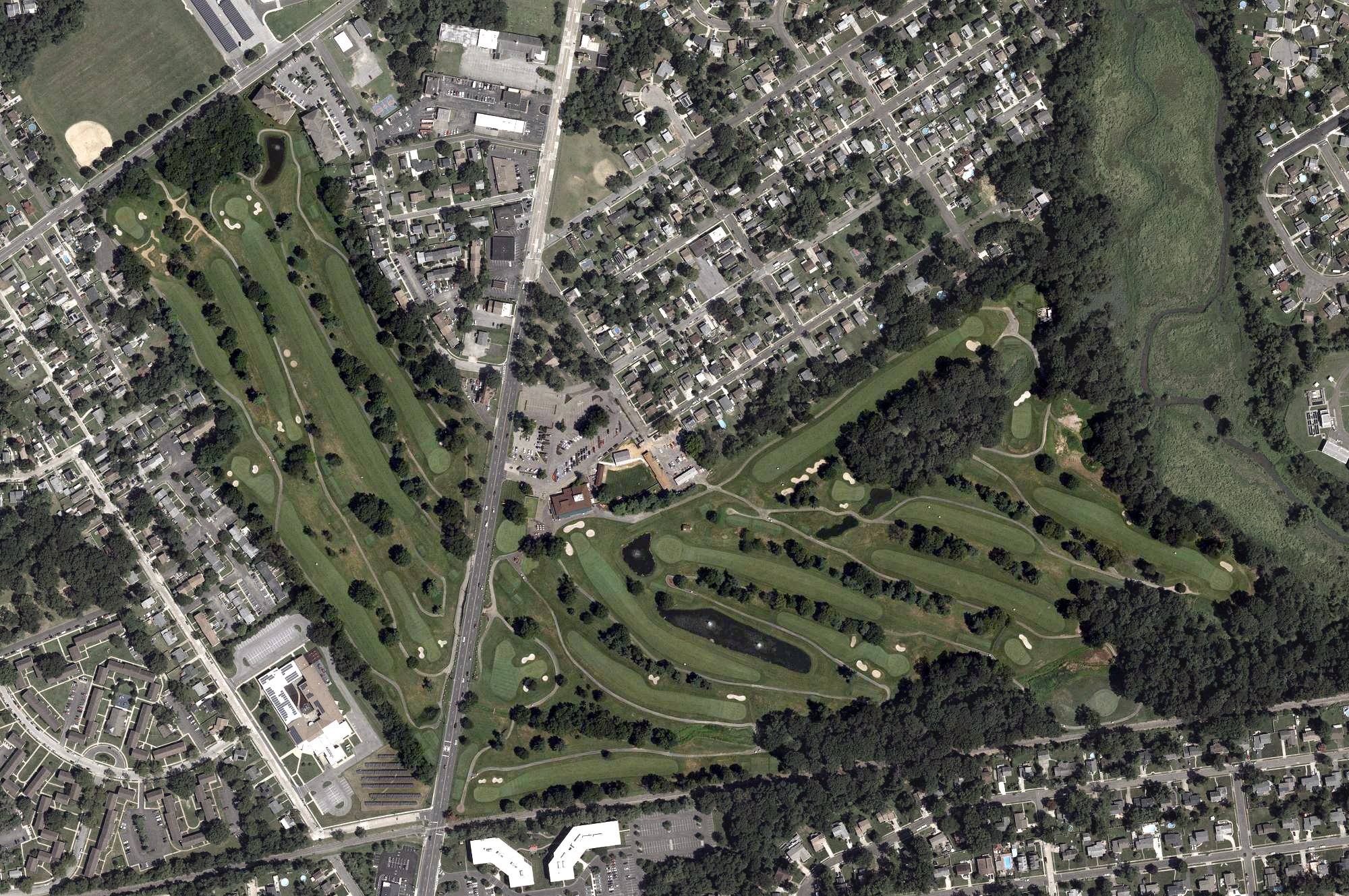 Aerial view of Pennsauken Country Club, NJ
