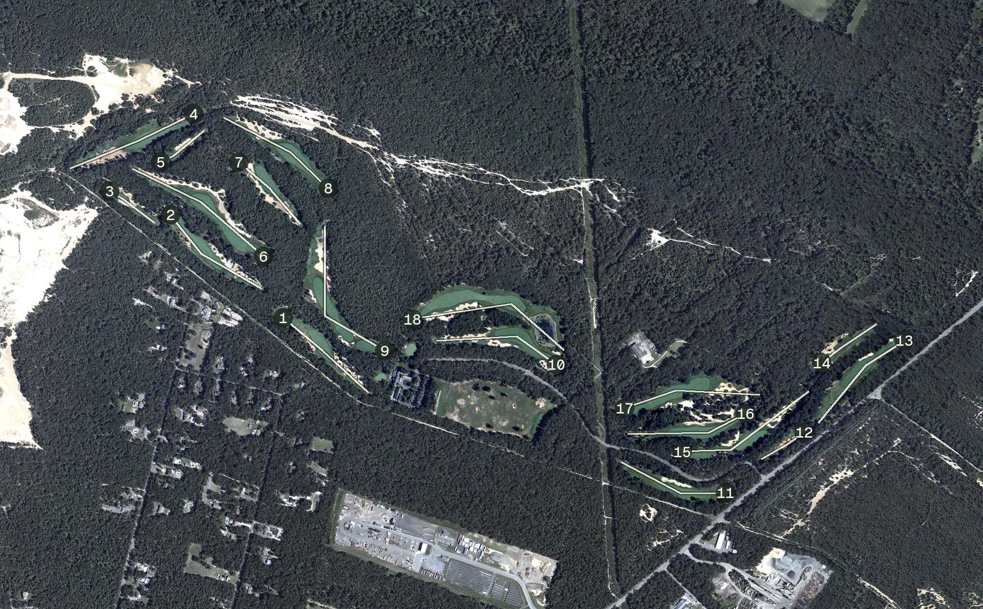 Aerial view of Pine Barrens Golf Club, NJ