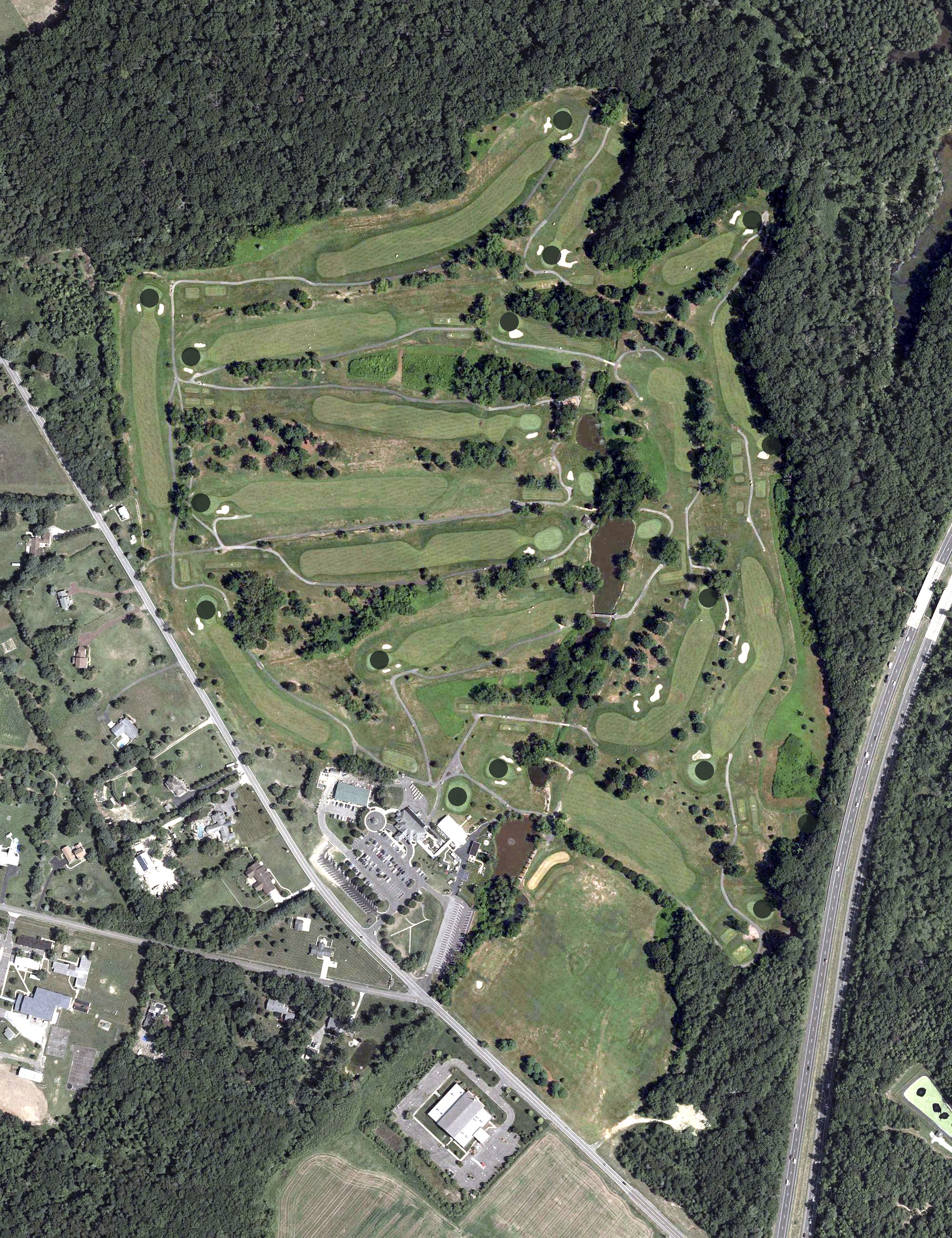Aerial view of Pitman Golf Course, NJ