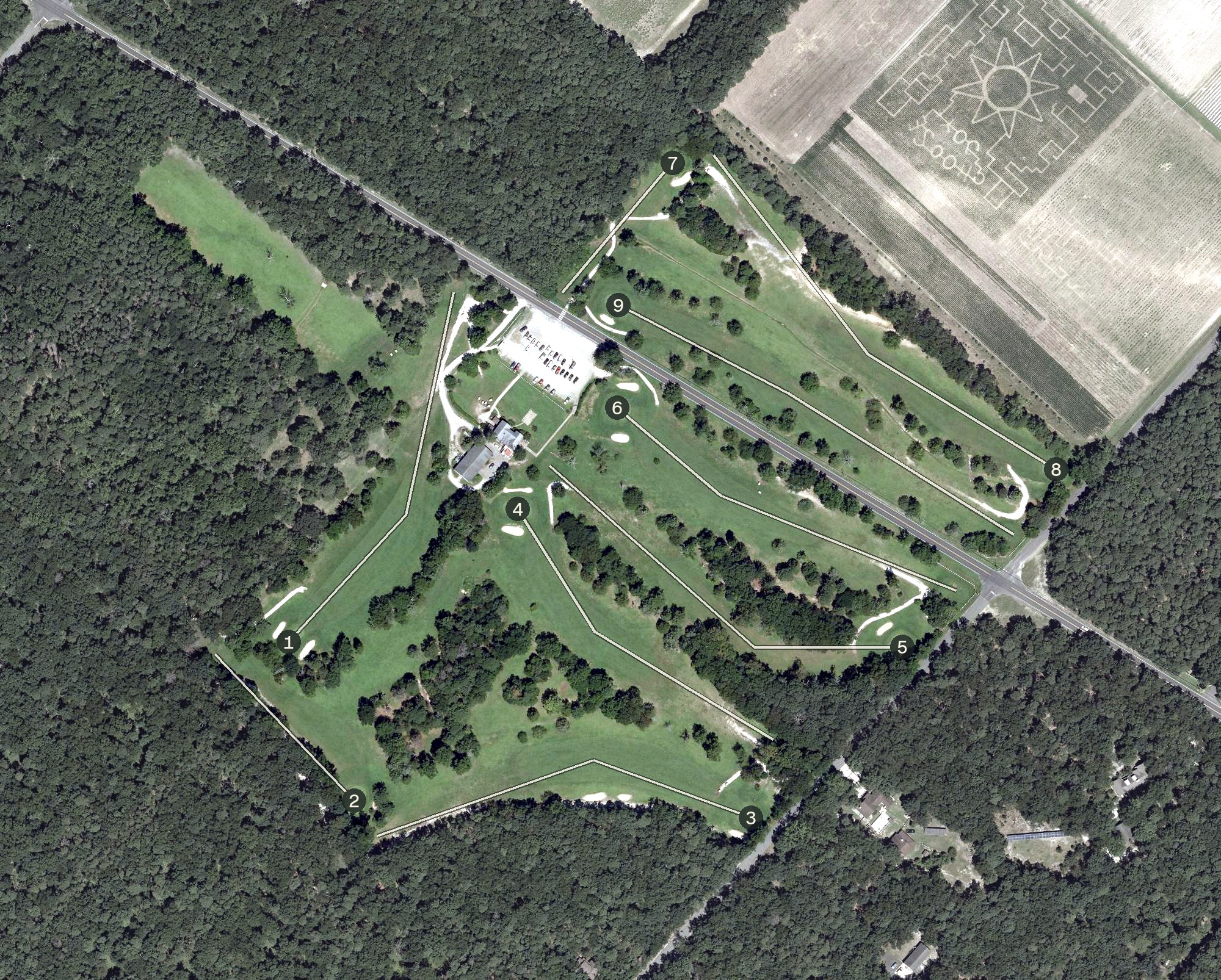 Aerial view of Pomona Golf Club, NJ