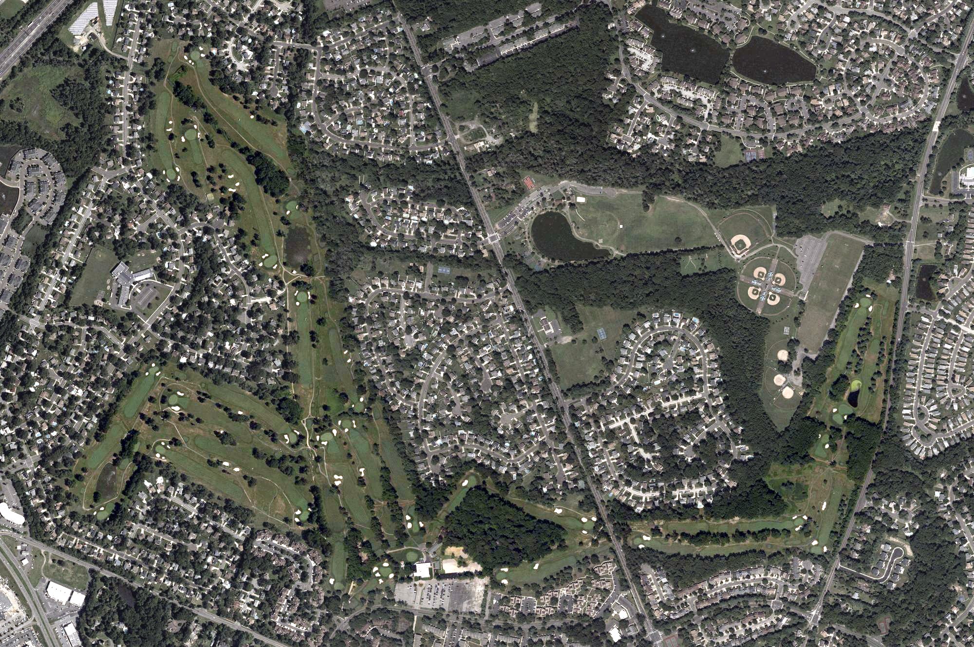 Aerial view of Ramblewood Country Club, NJ