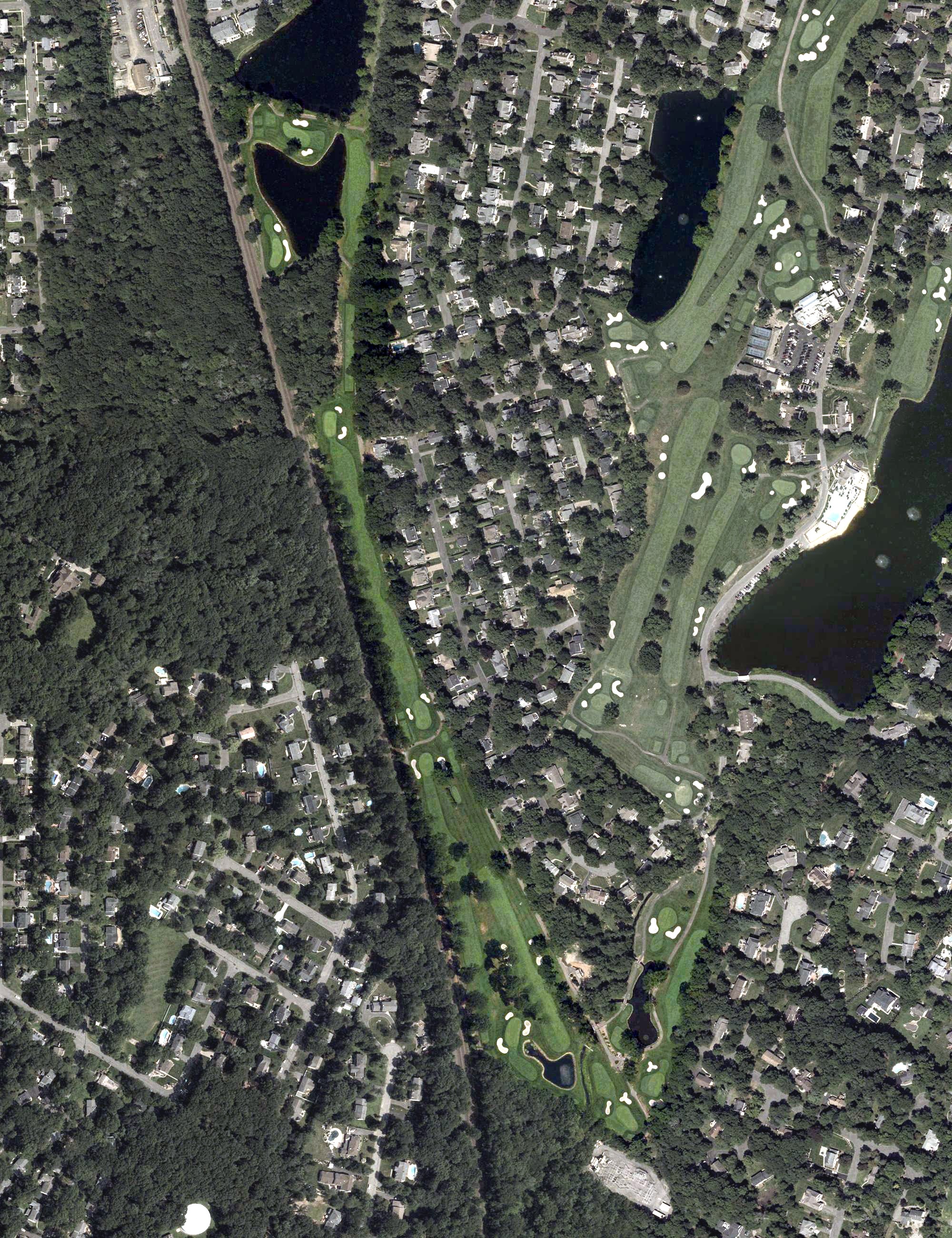 Aerial view of Ramsey Golf and Country Club, NJ