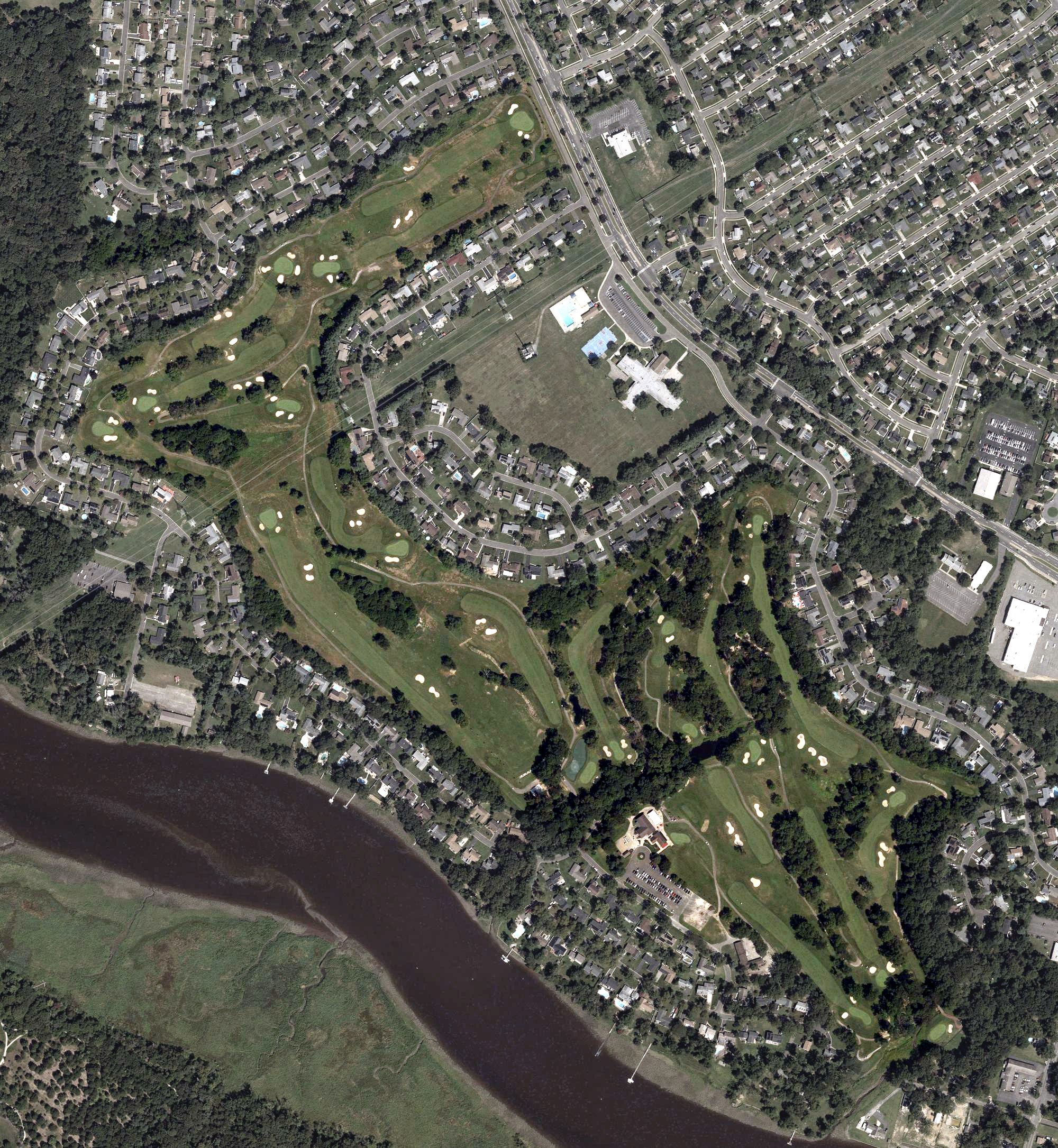 Aerial view of Rancocas Golf Club, NJ