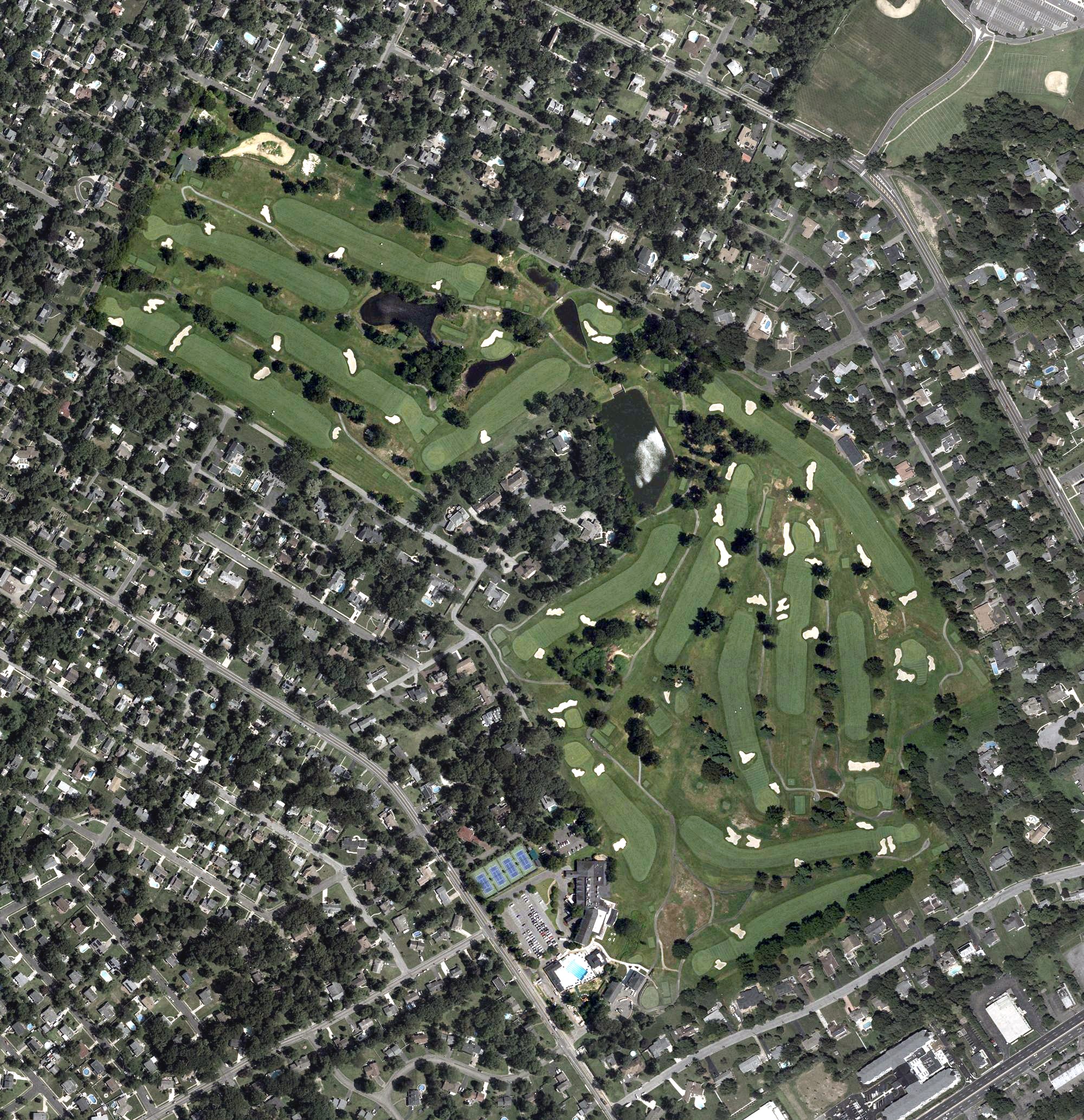 Aerial view of Riverton Country Club, NJ
