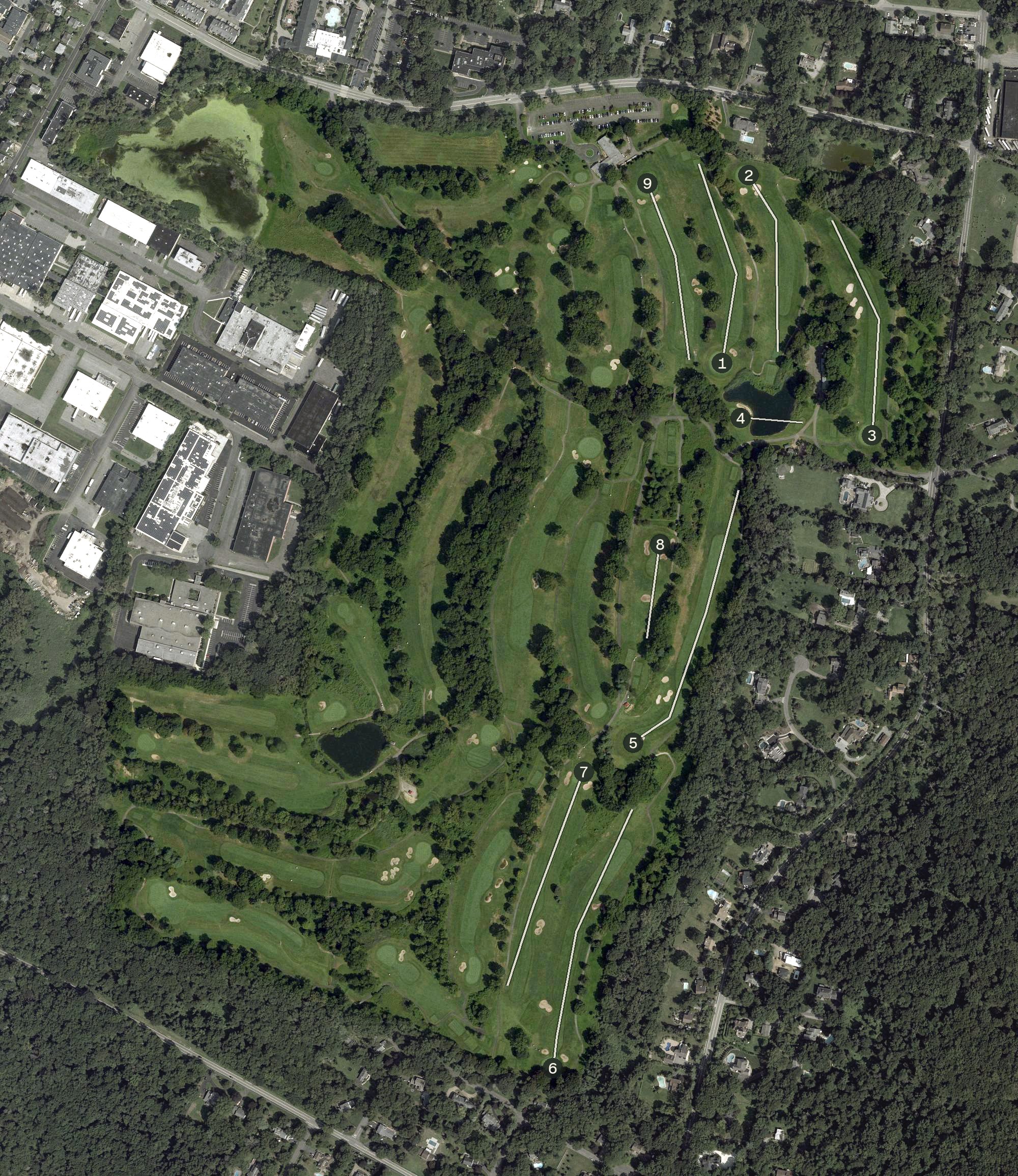 Aerial view of Rockleigh Golf Course, NJ