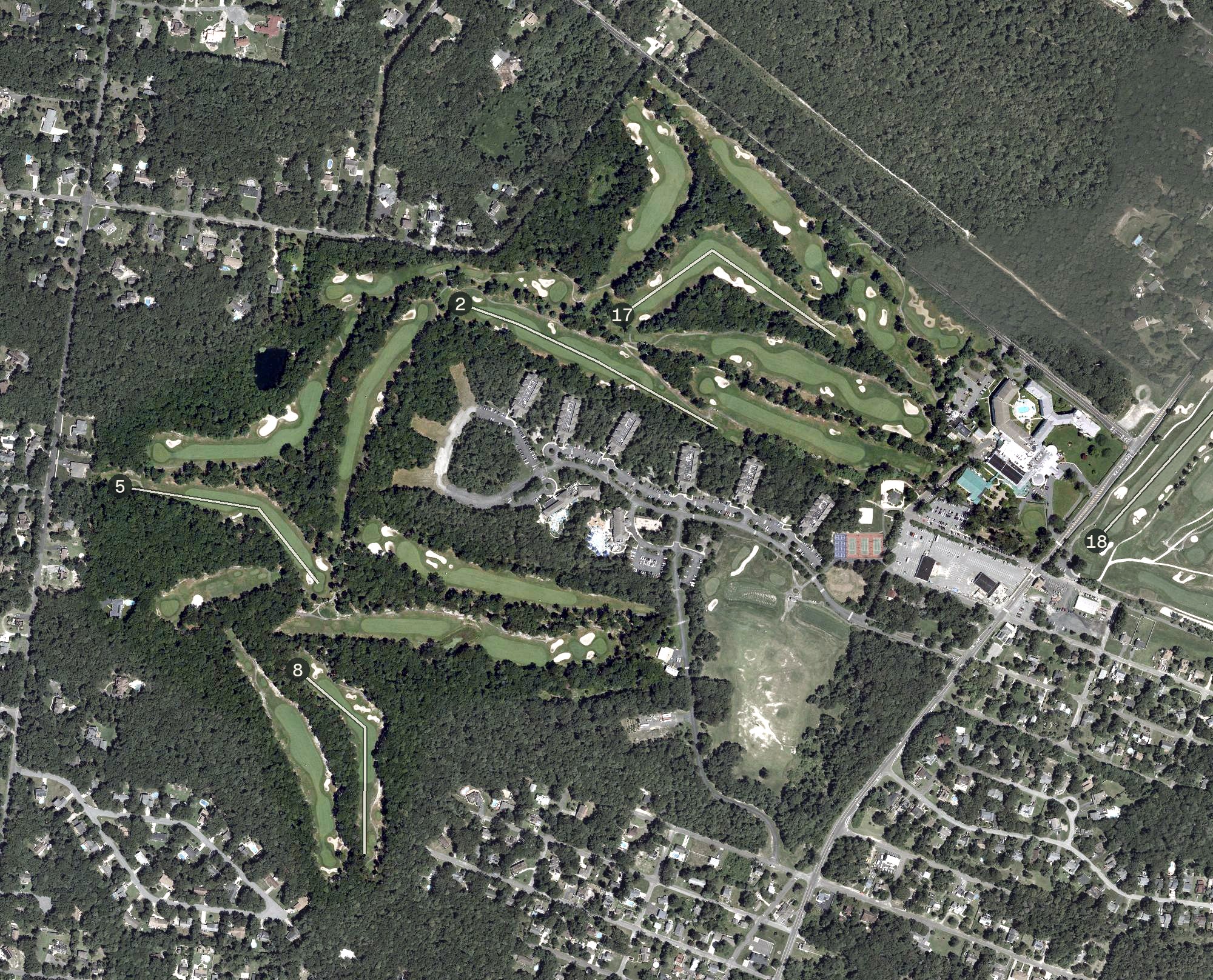 Aerial view of Seaview Golf Club Pines Course, NJ