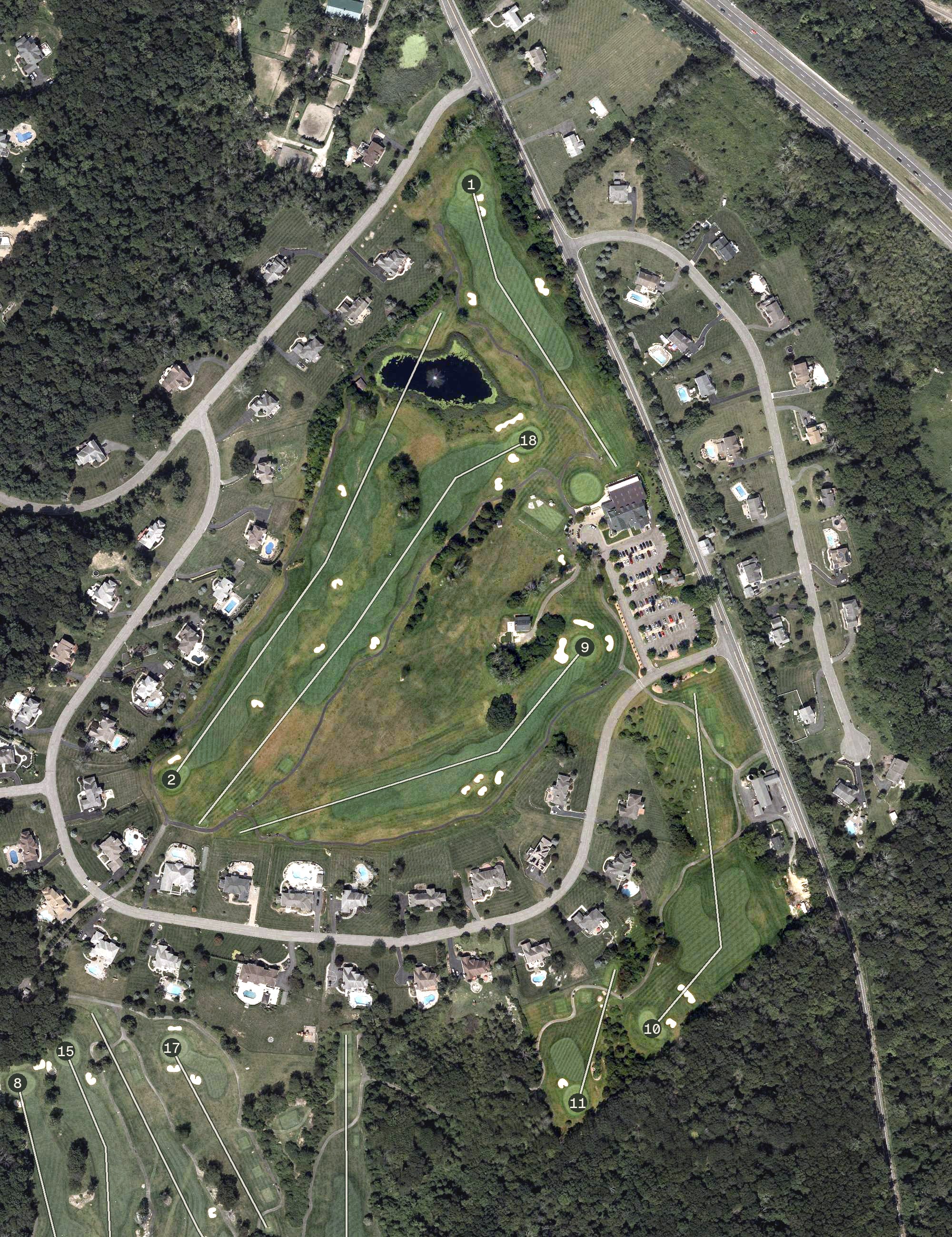 Aerial view of Sky View Golf & Banquets, NJ