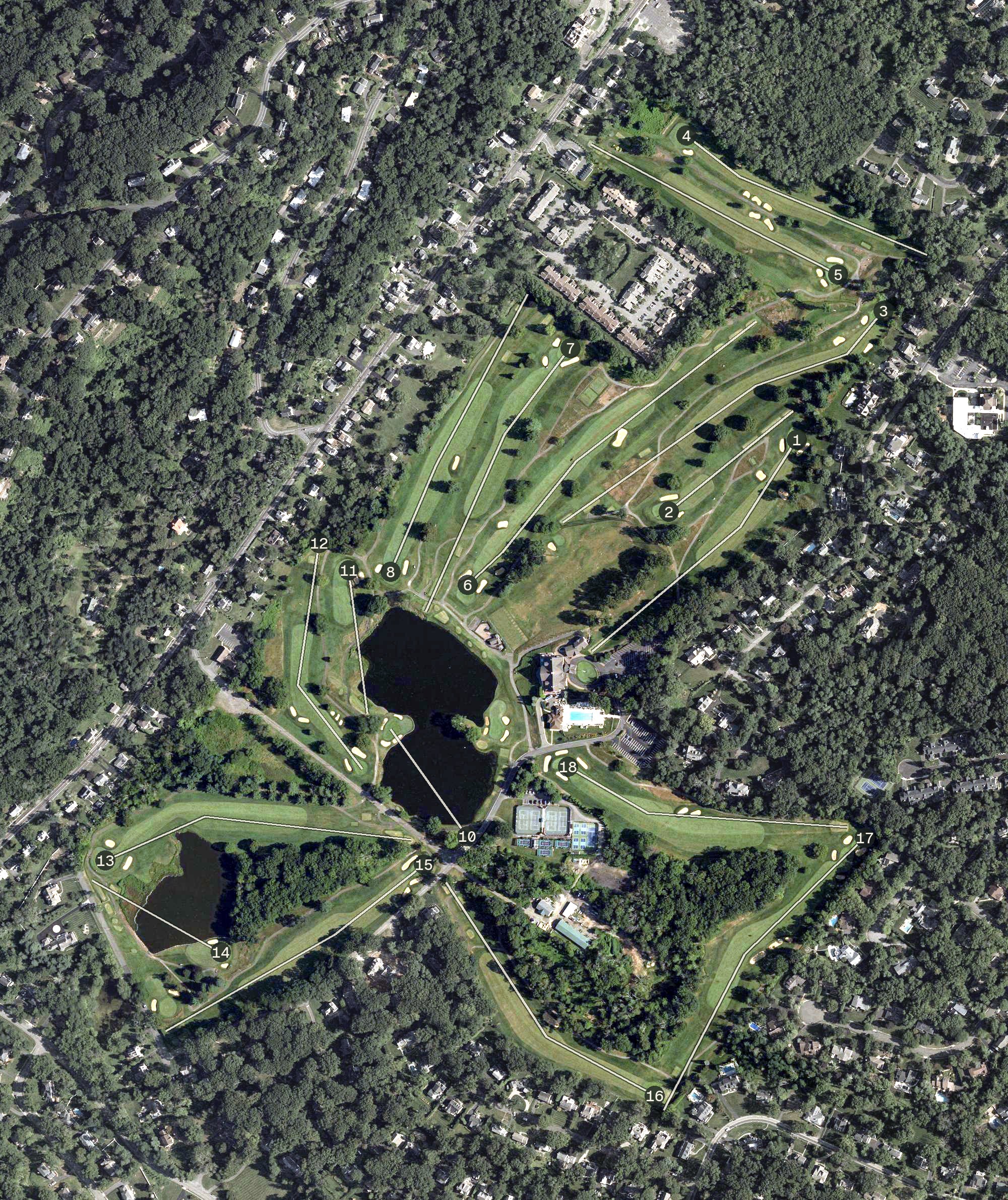 Aerial view of Spring Brook Country Club, NJ