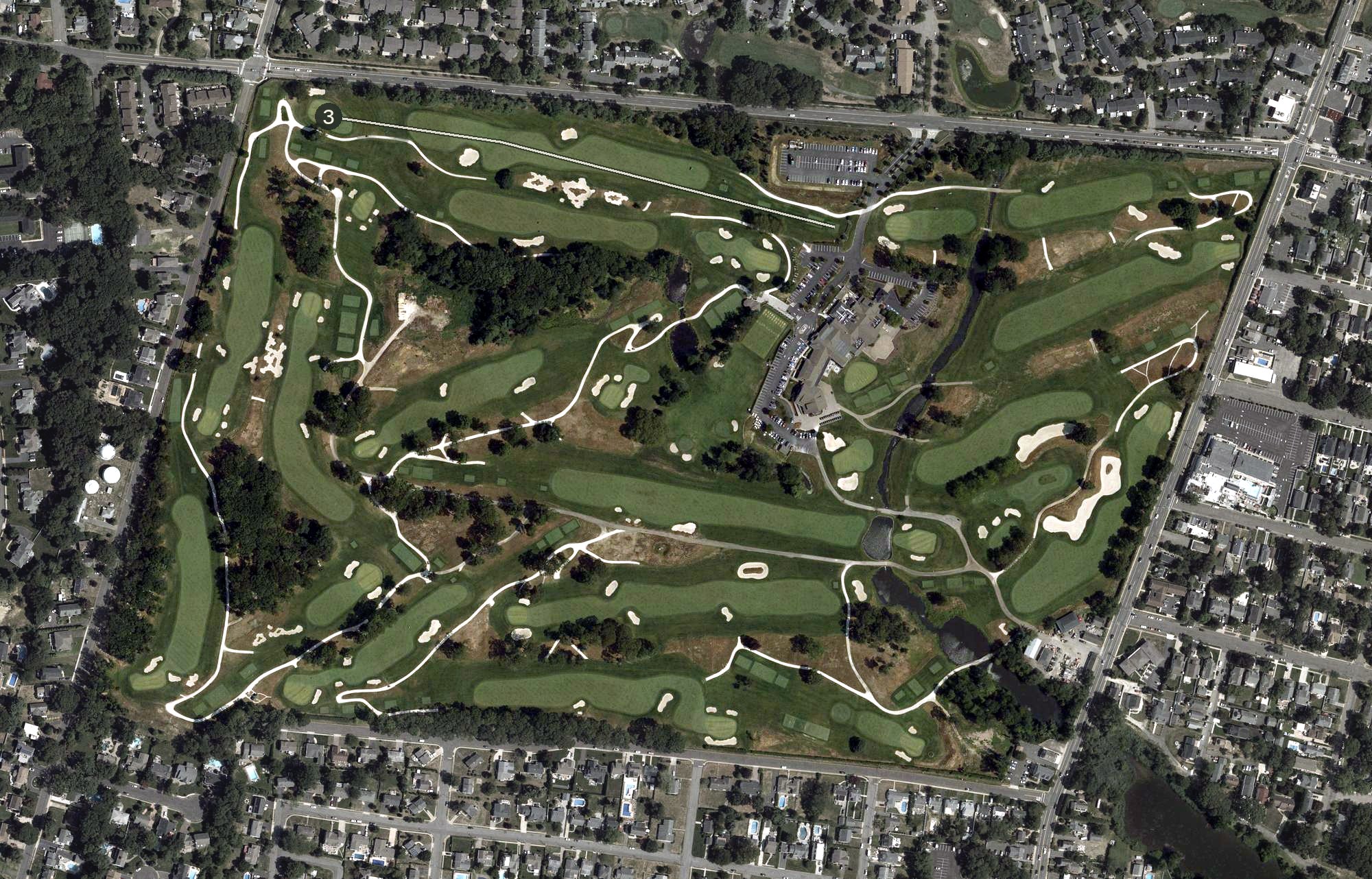 Aerial view of Spring Lake Golf Club, NJ