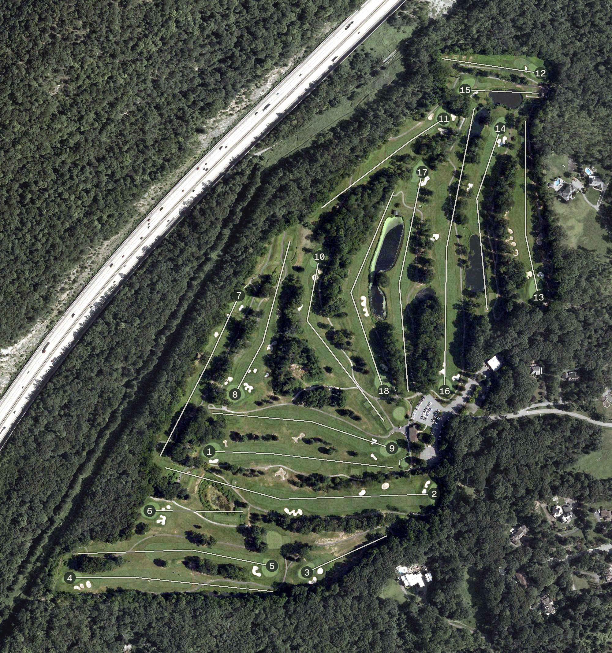 Aerial view of Sunset Valley Golf Course, NJ