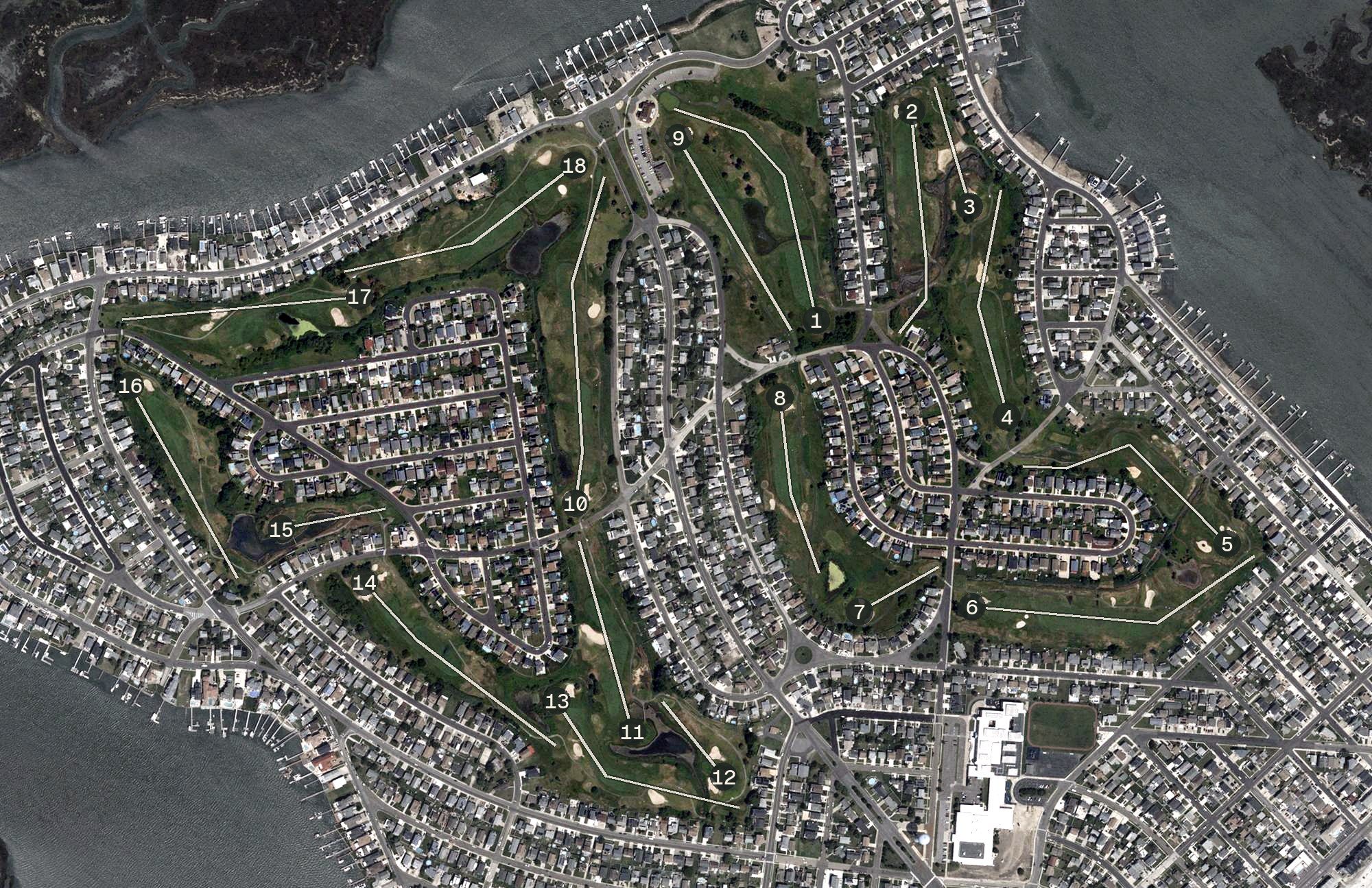Aerial view of The Links at Brigantine, NJ