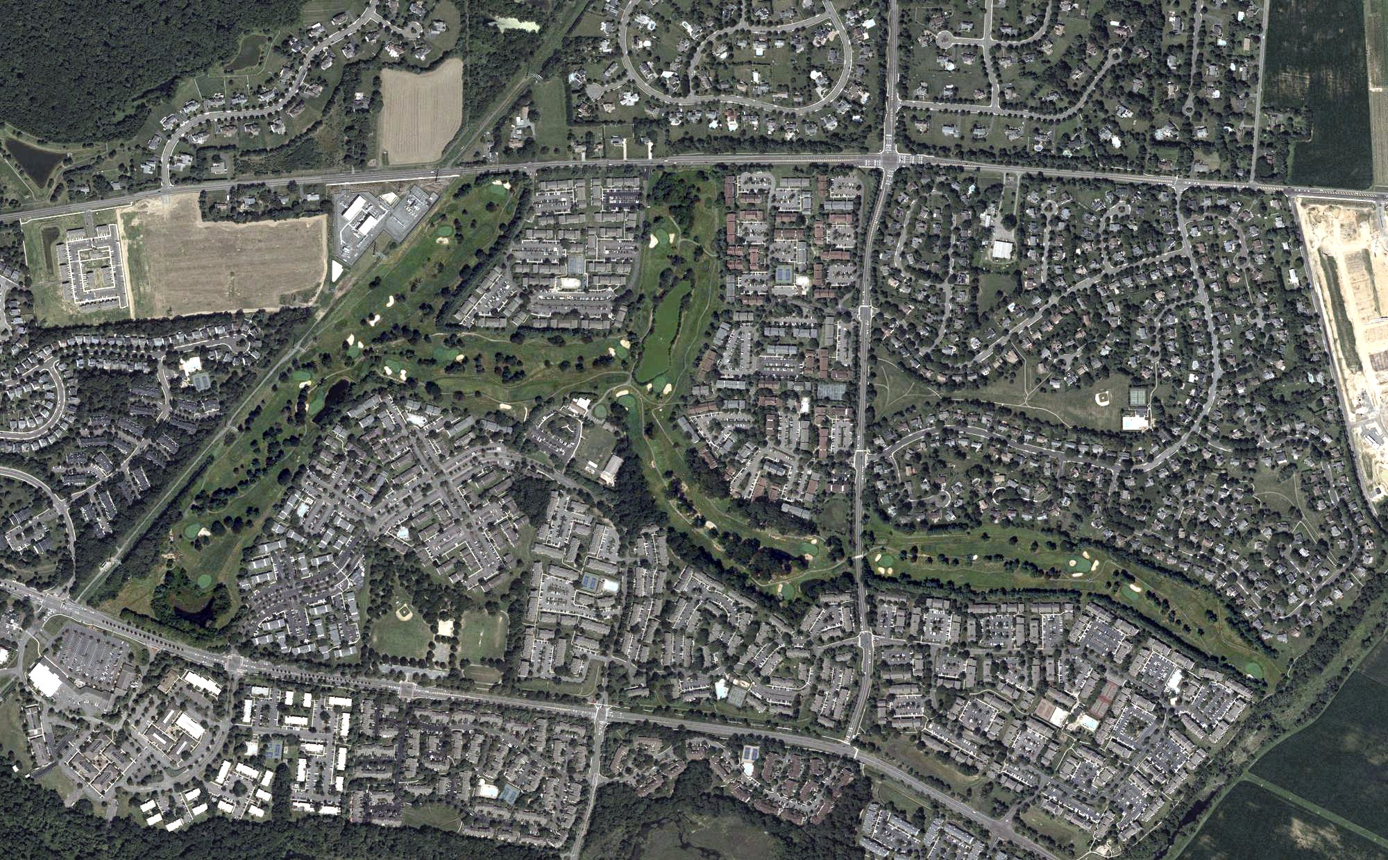 Aerial view of The Meadows at Middlesex Golf Course, NJ