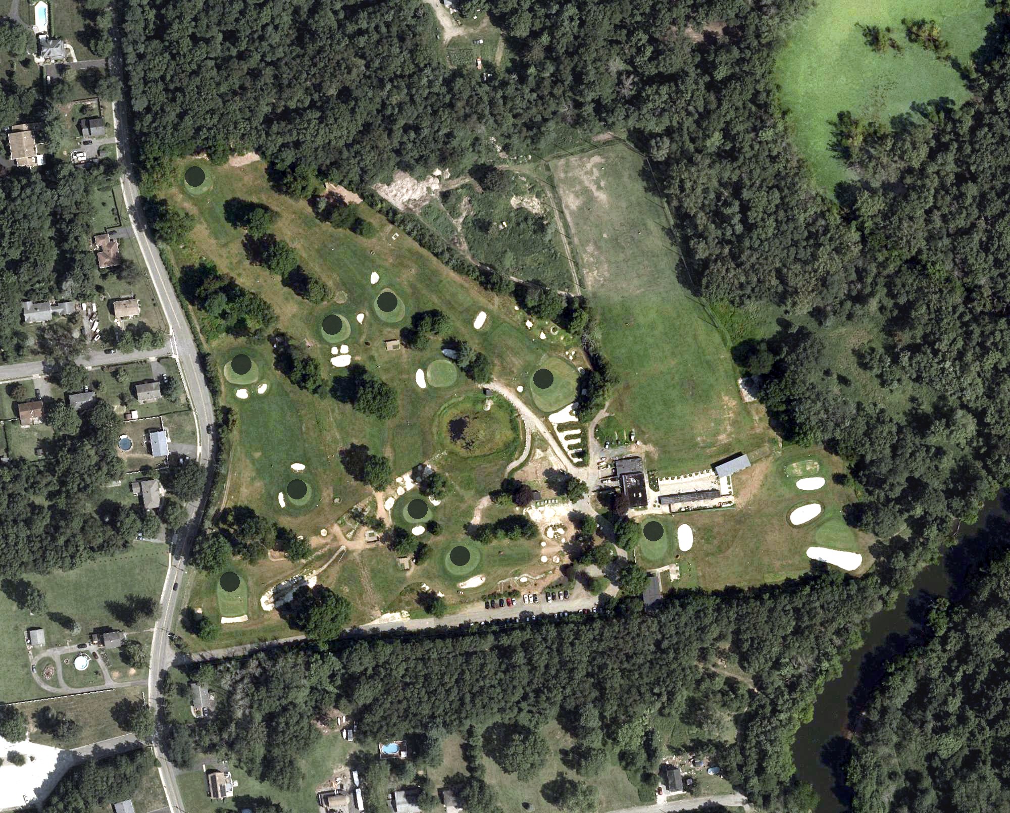 Aerial view of Twin Willows Par 3 Golf, NJ
