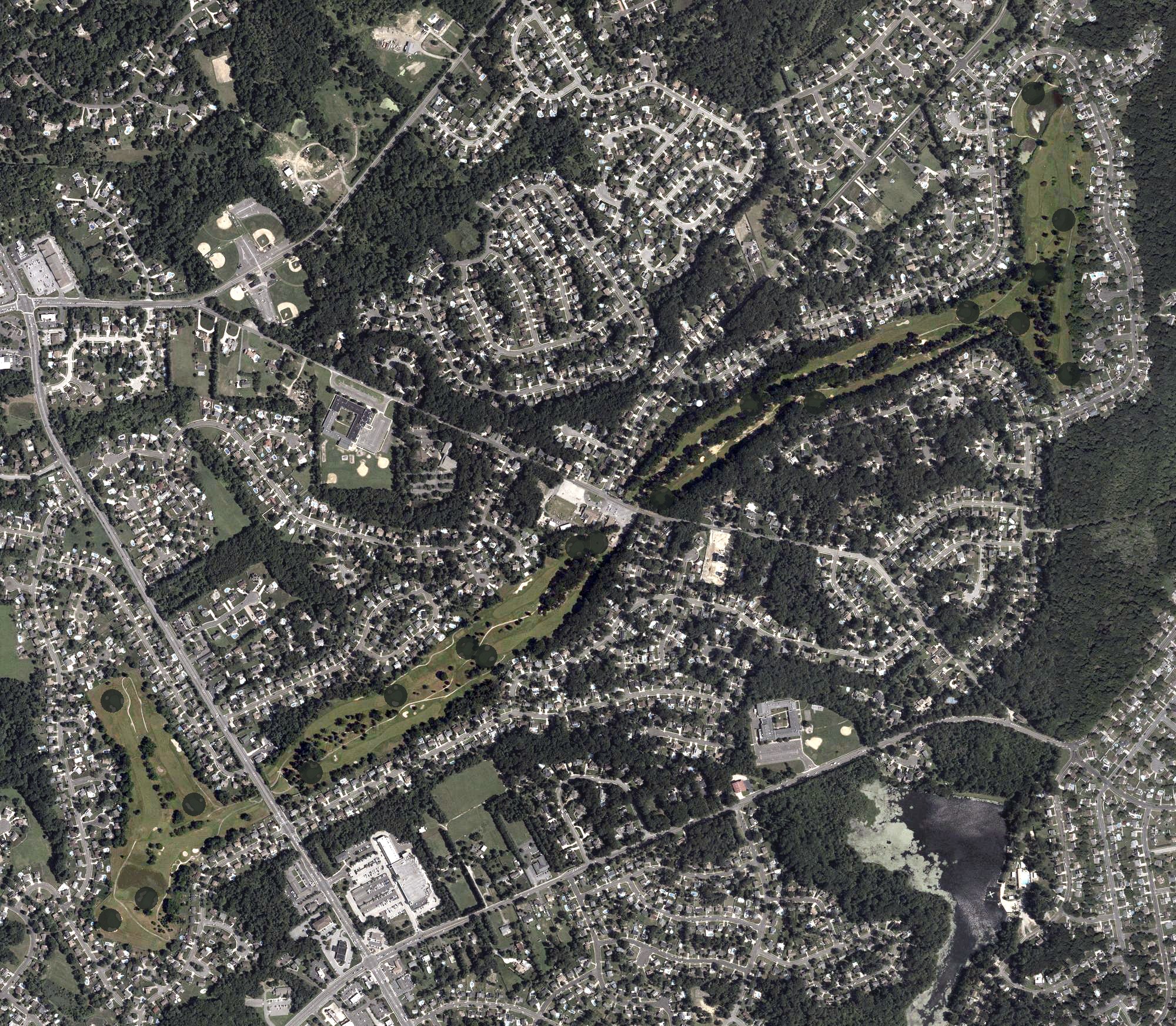 Aerial view of Wedgwood Country Club, NJ