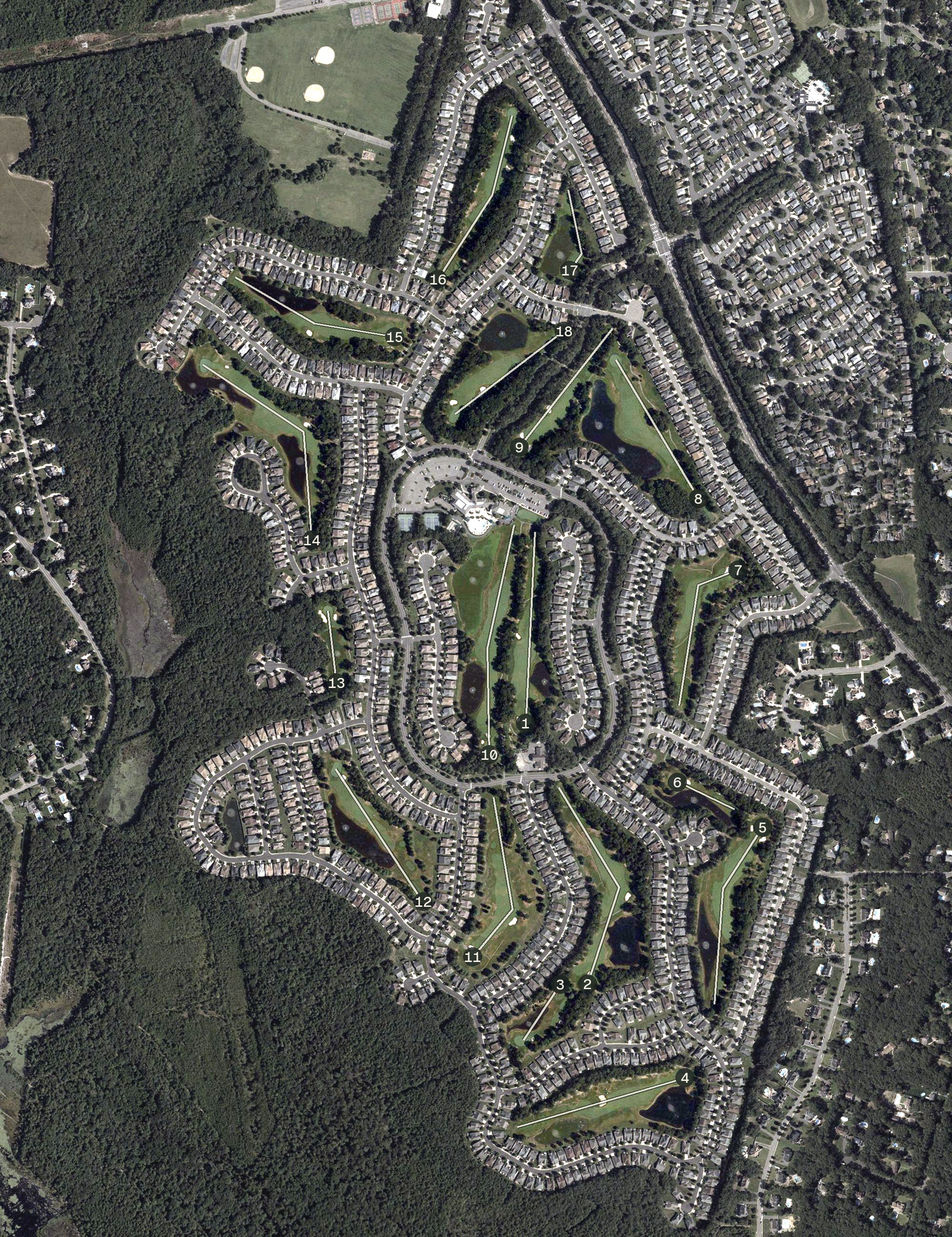 Aerial view of Westlake Golf Course, NJ