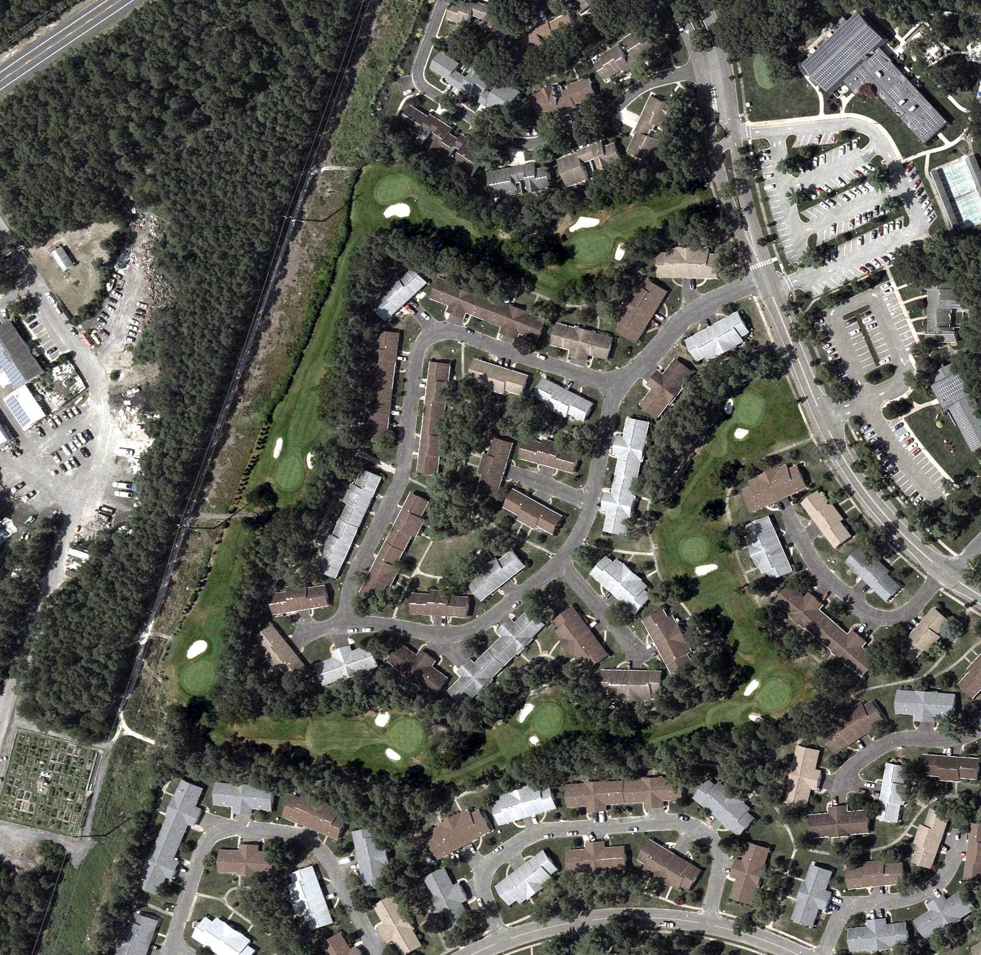 Aerial view of Willow Course, NJ