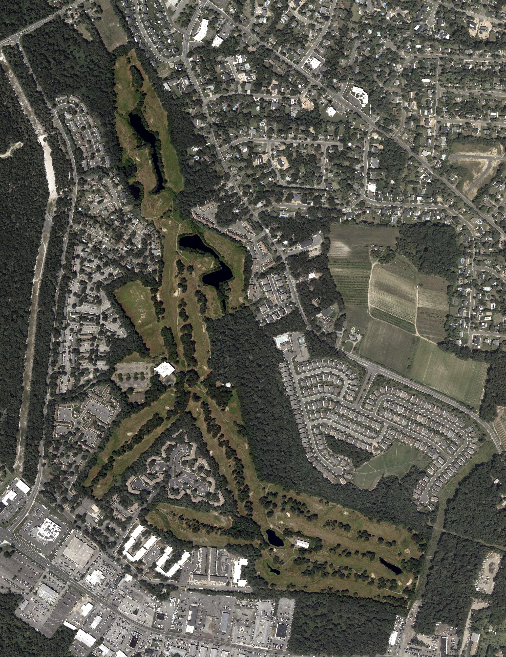 Aerial view of Woodlake Country Club, NJ