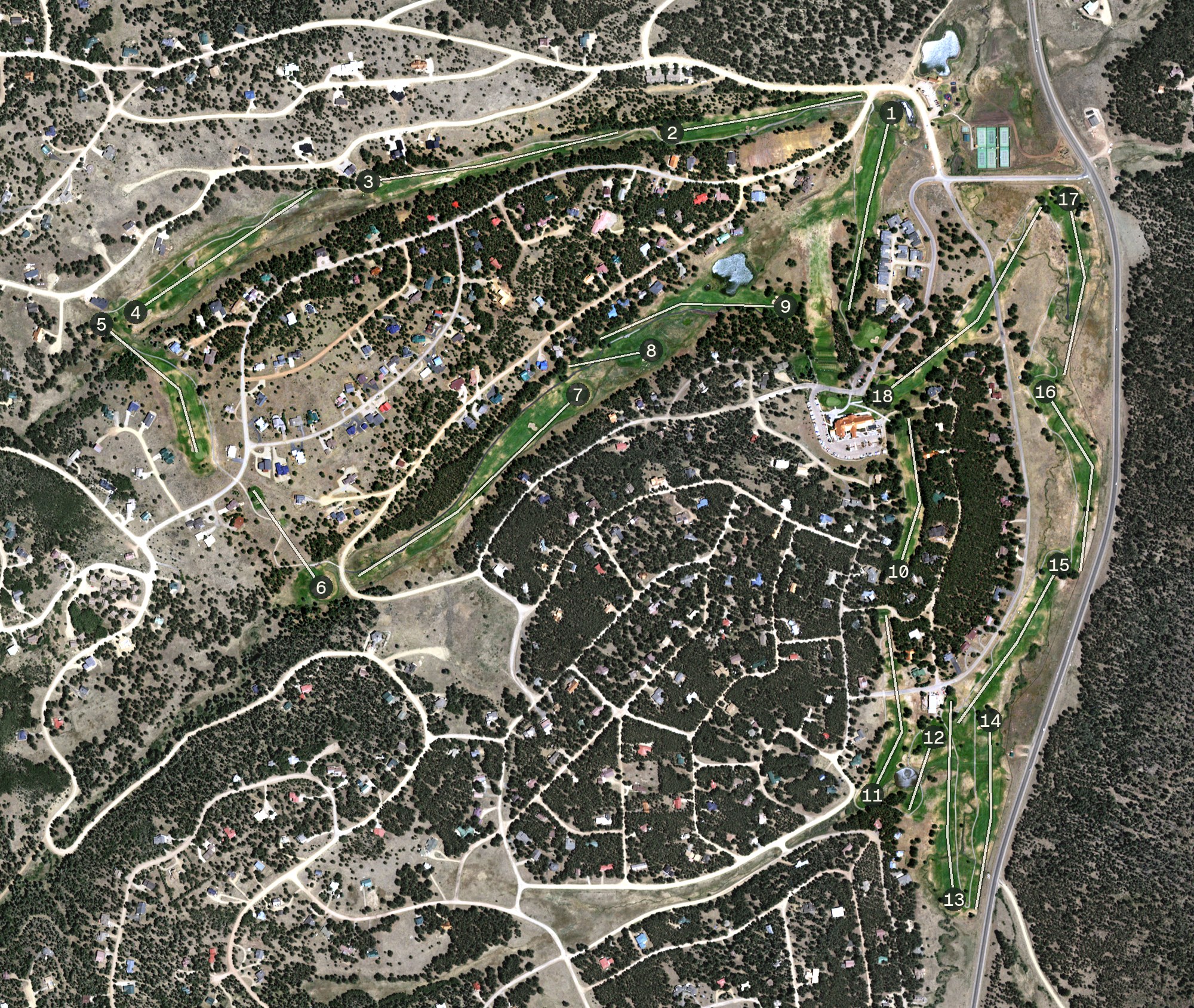 Aerial view of Angel Fire Country Club, NM