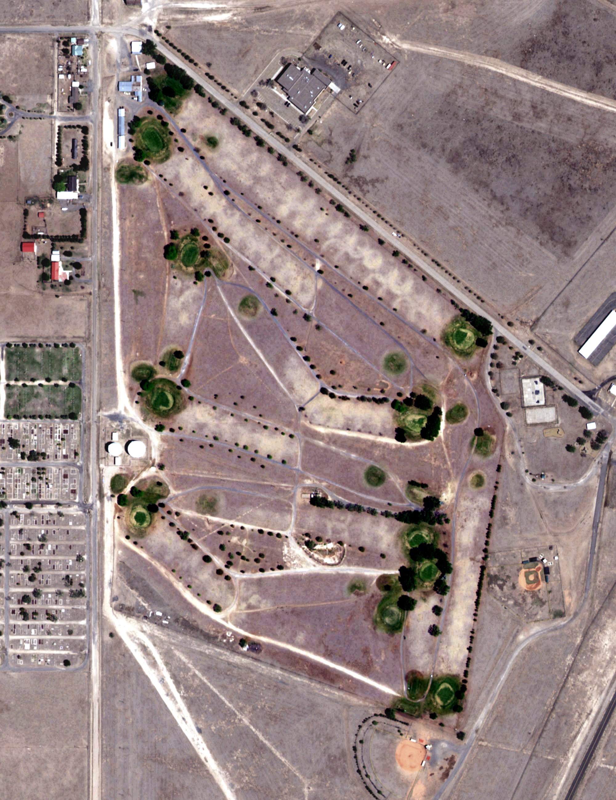 Aerial view of Clayton Golf Club, NM