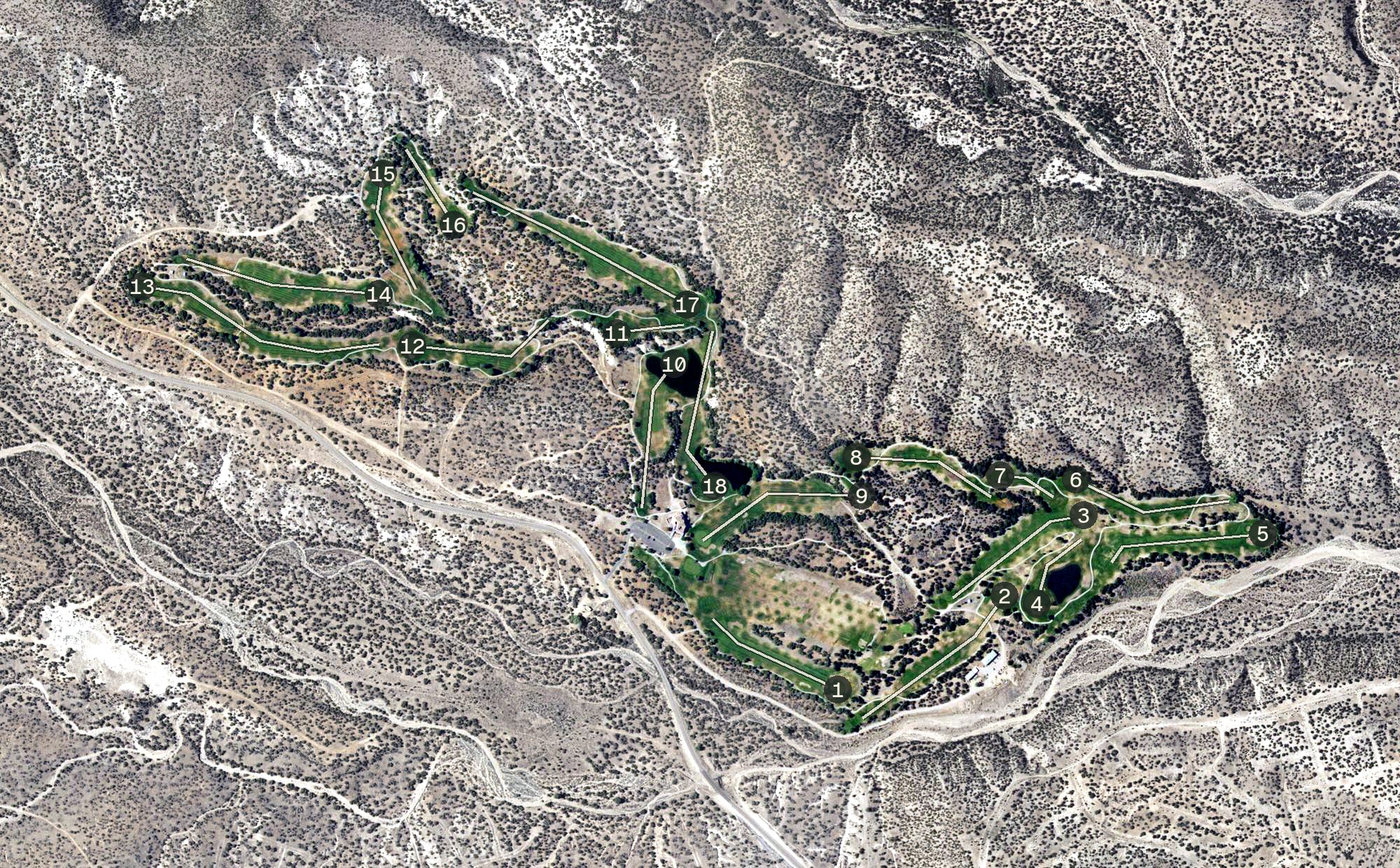 Aerial view of Cochiti Golf Course, NM
