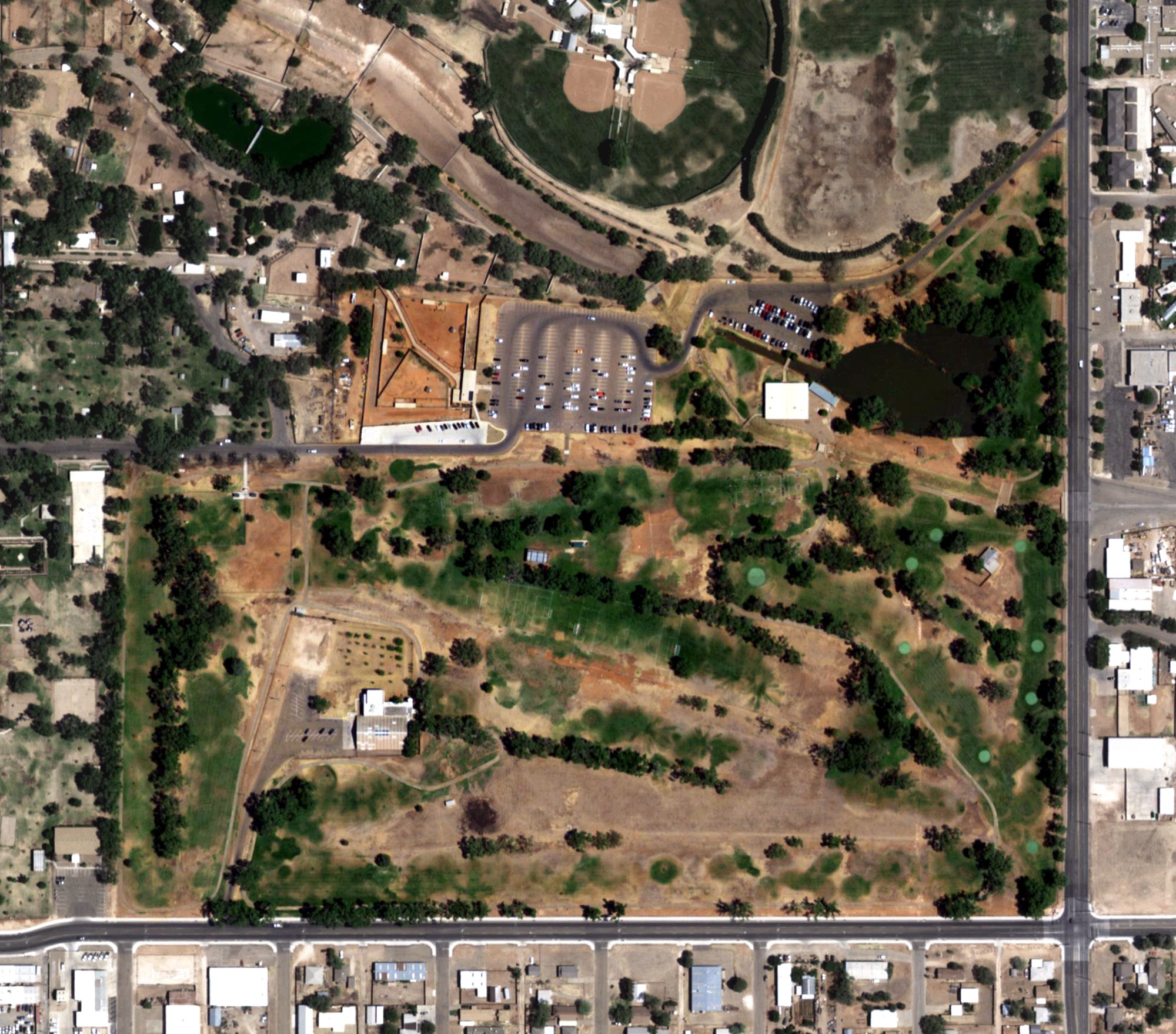 Aerial view of Colonial Park Golf Course, NM