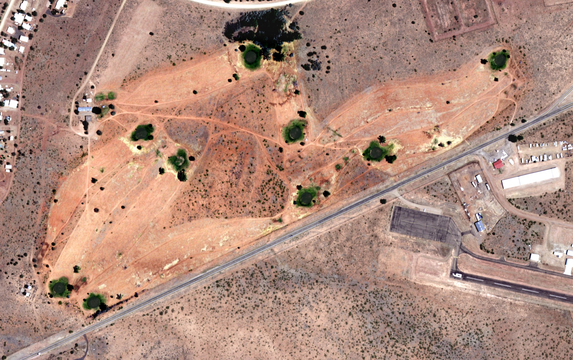 Aerial view of Conchas Lake State Park Course, NM