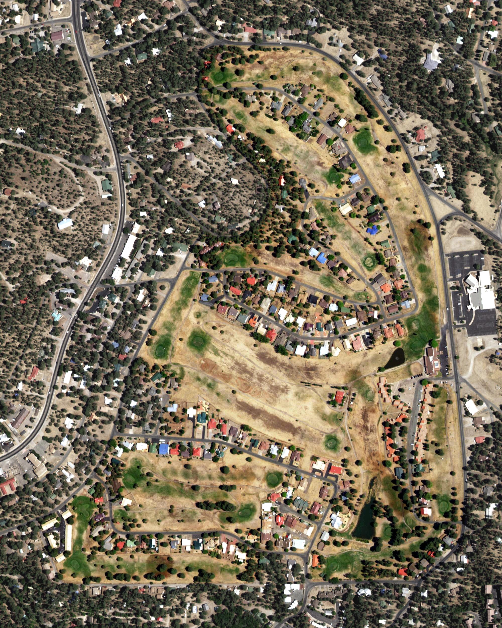 Aerial view of Cree Meadows Country Club, NM