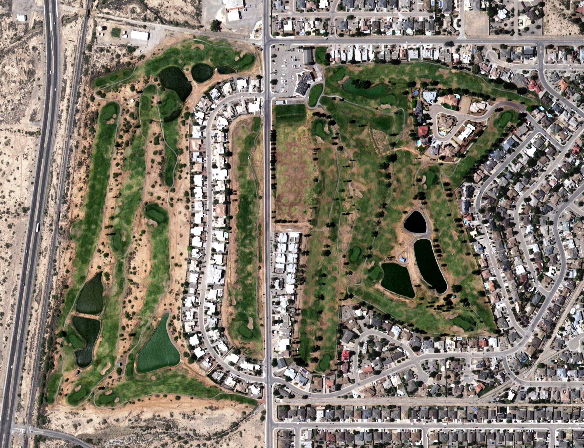Aerial view of Desert Lakes Golf Course, NM