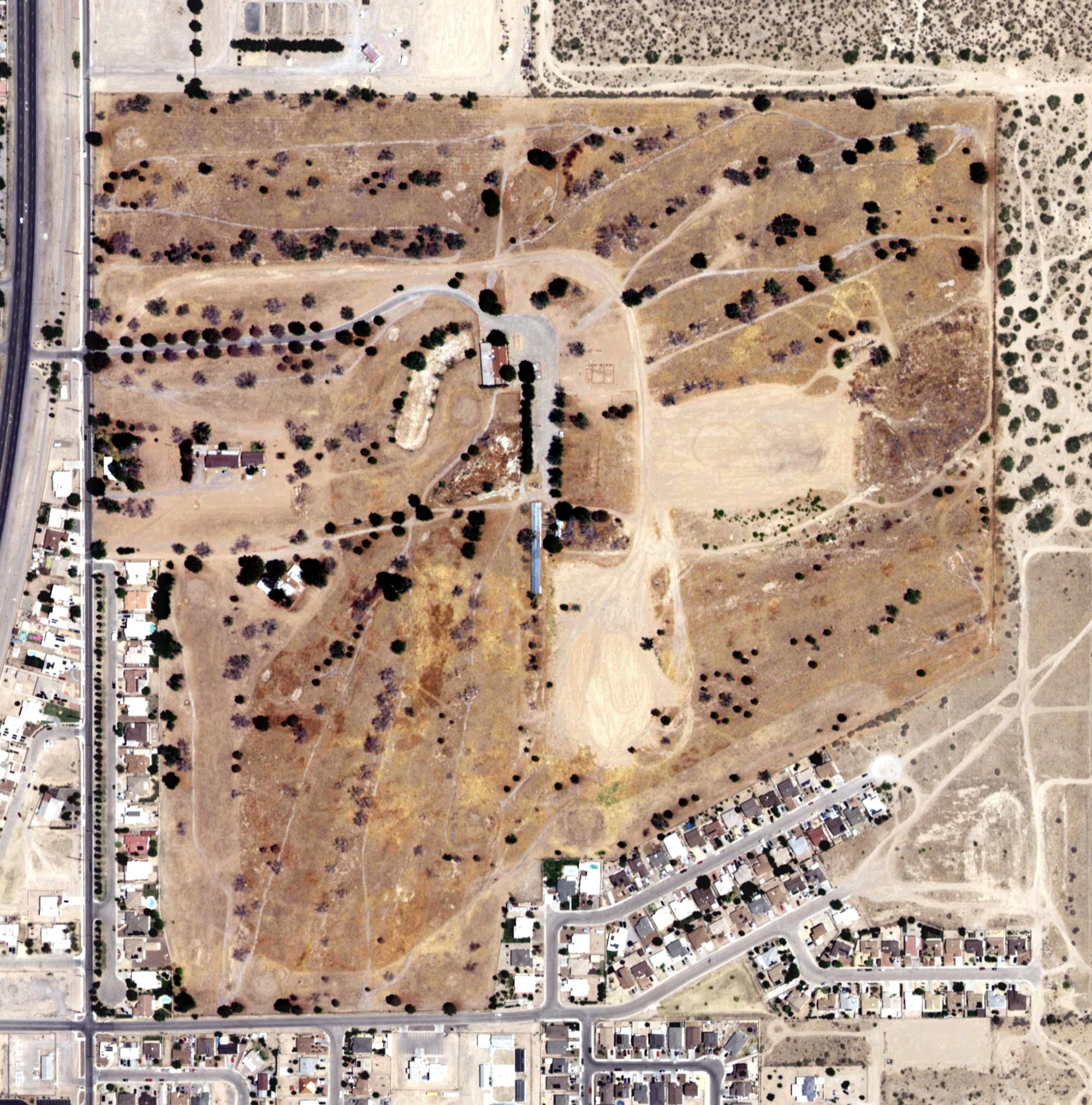 Aerial view of Dos Lagos Golf Course, NM