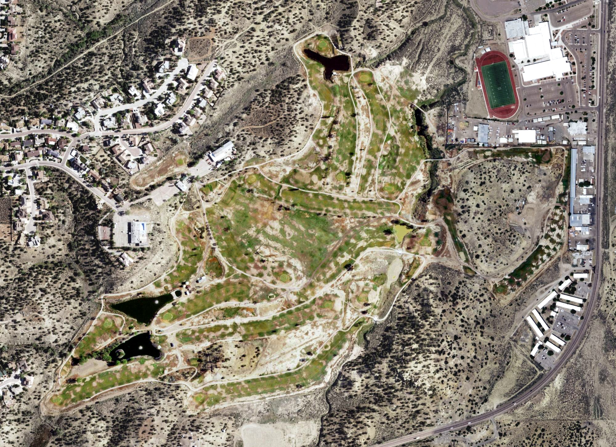 Aerial view of Fox Run Golf Course (Gallup), NM