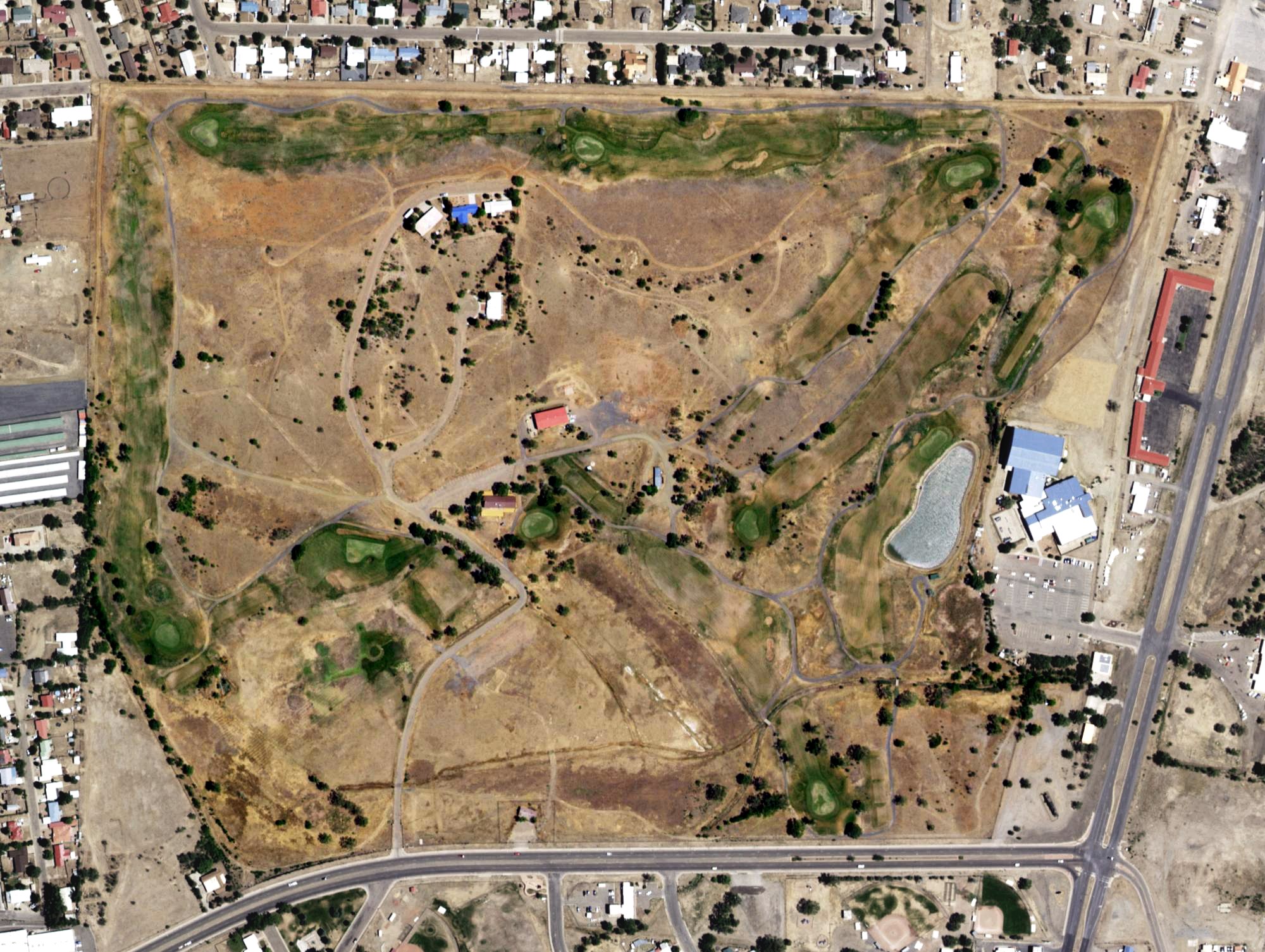 Aerial view of Gene Torres Golf Course, NM