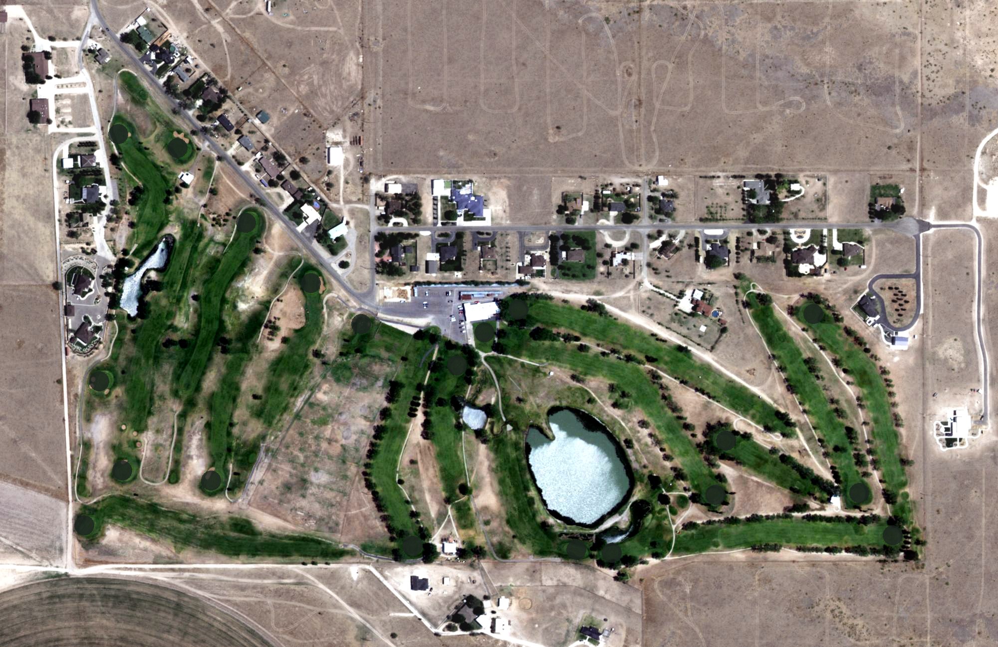 Aerial view of Lovington Country Club, NM