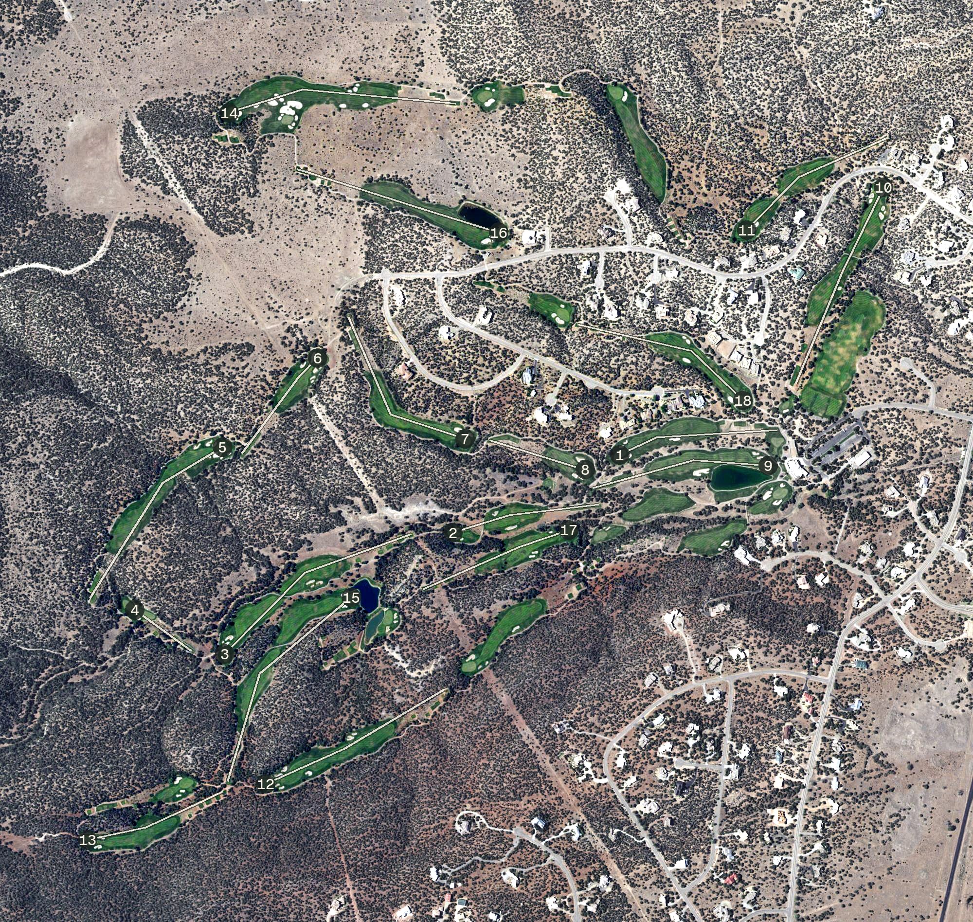 Aerial view of Paa-Ko Ridge Golf Club, NM