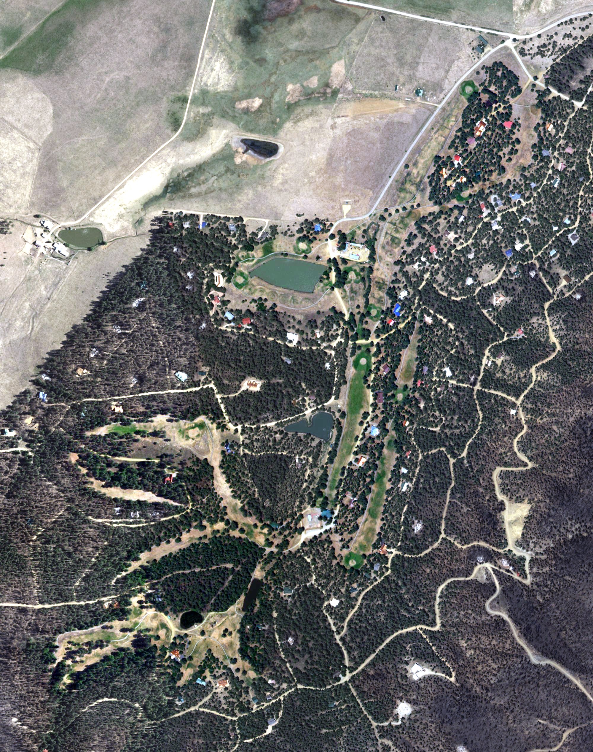 Aerial view of Pendaries Golf Course, NM