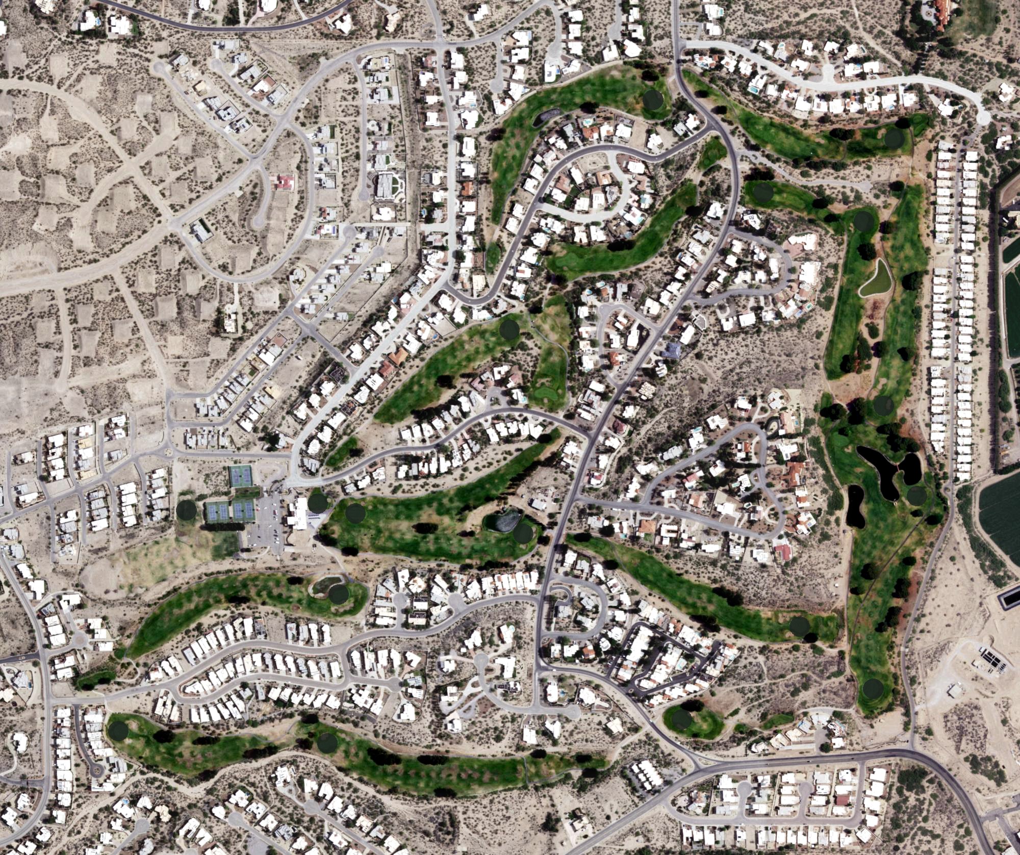 Aerial view of Picacho Hills Country Club, NM