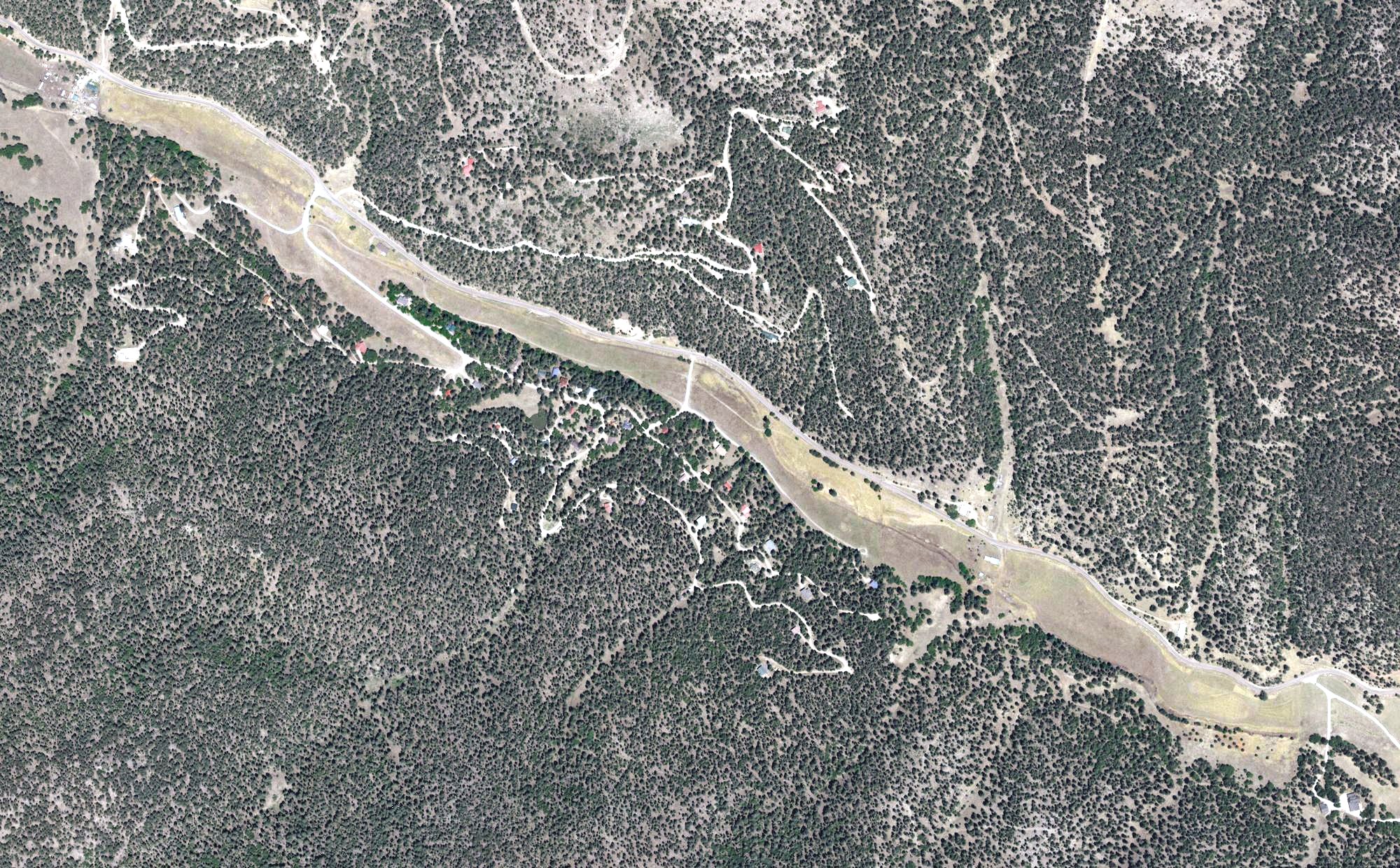 Aerial view of Ponderosa Pines Golf Course, NM