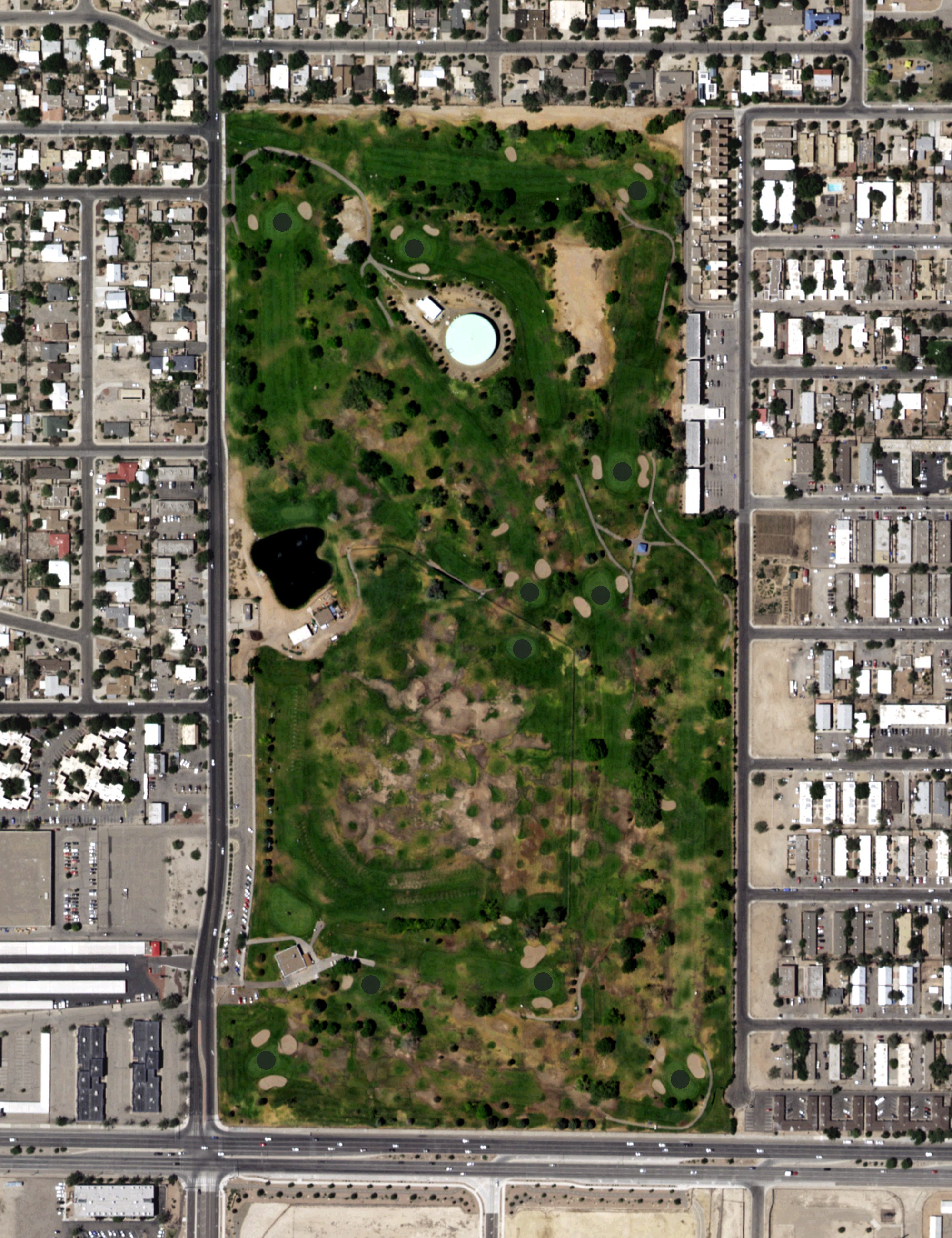 Aerial view of Puerto Del Sol Golf Course, NM